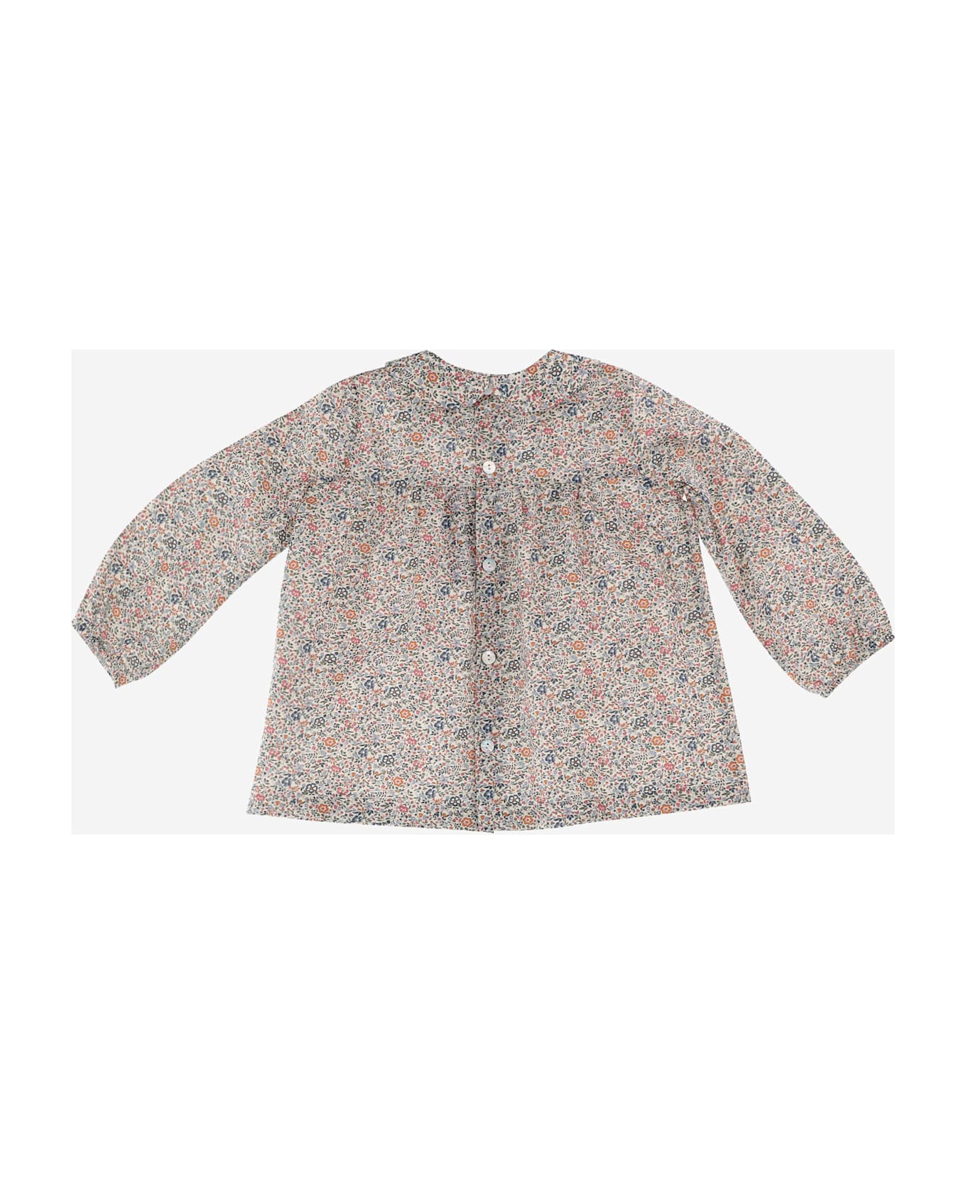 Nicoletta Fanna Cotton Shirt With Floral Pattern - Red