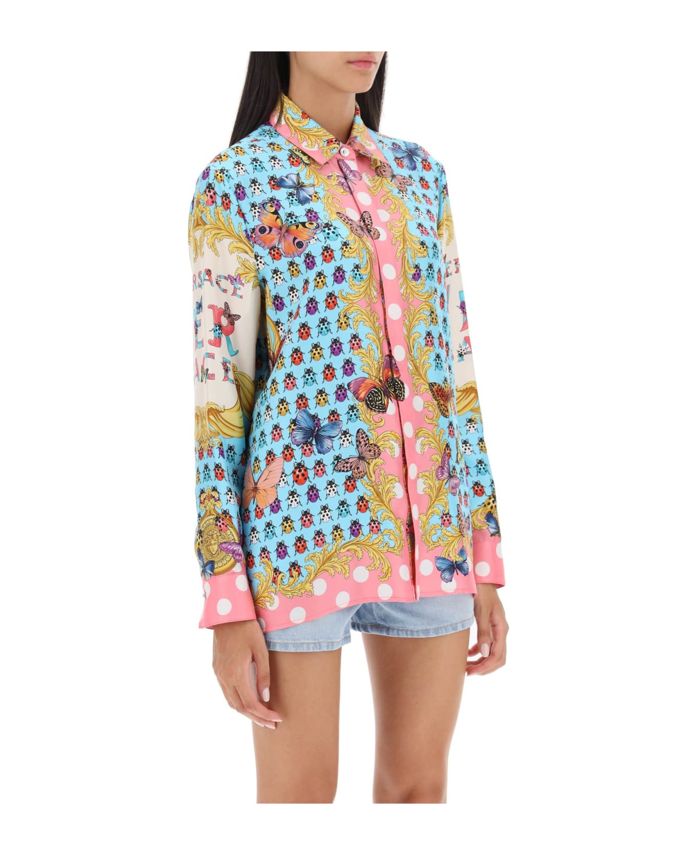 Versace Printed Silk Shirt - Multicolor