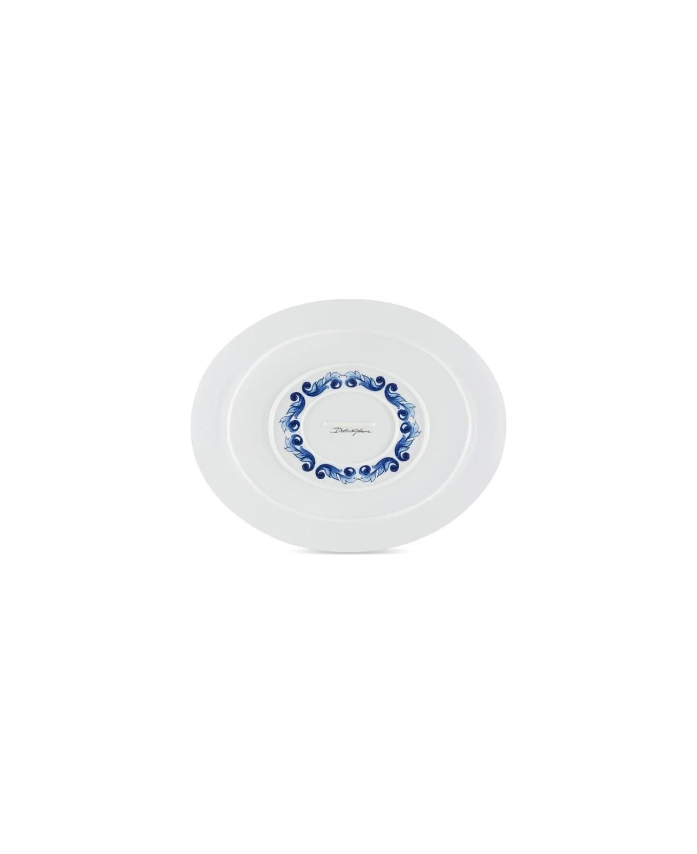 Dolce & Gabbana Saucer Da Portata Ovale - Bianco e Blu