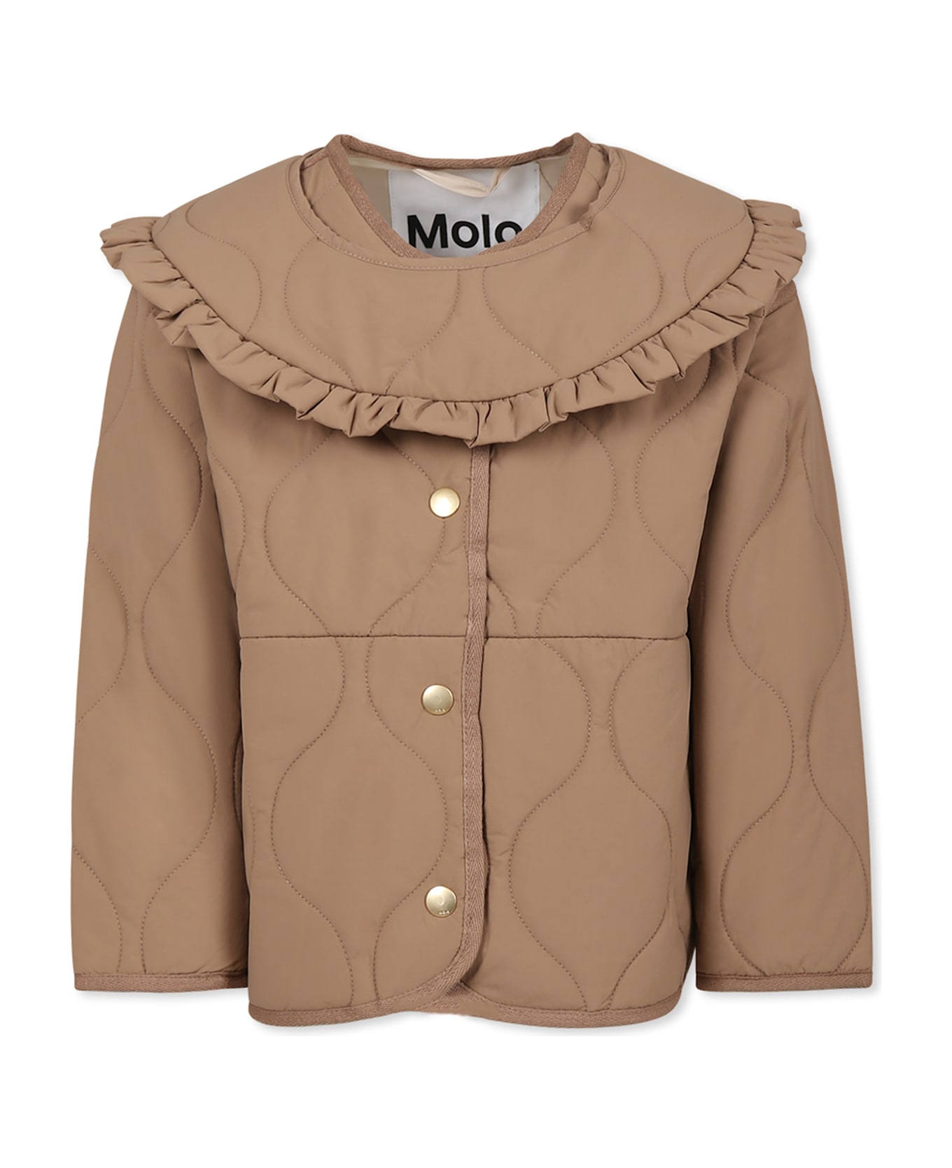 Molo Brown Down Jacket For Girl - Brown
