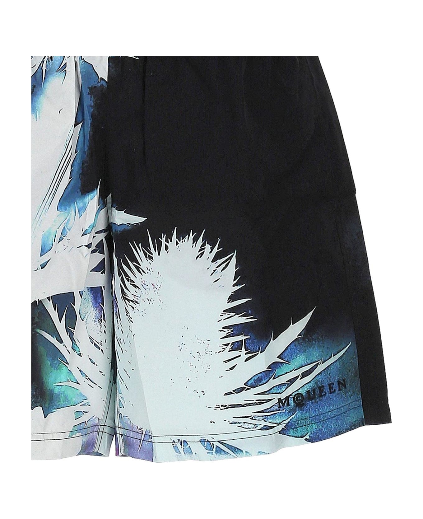 Alexander McQueen Graphic Printed Swim Shorts - Nero e Blu