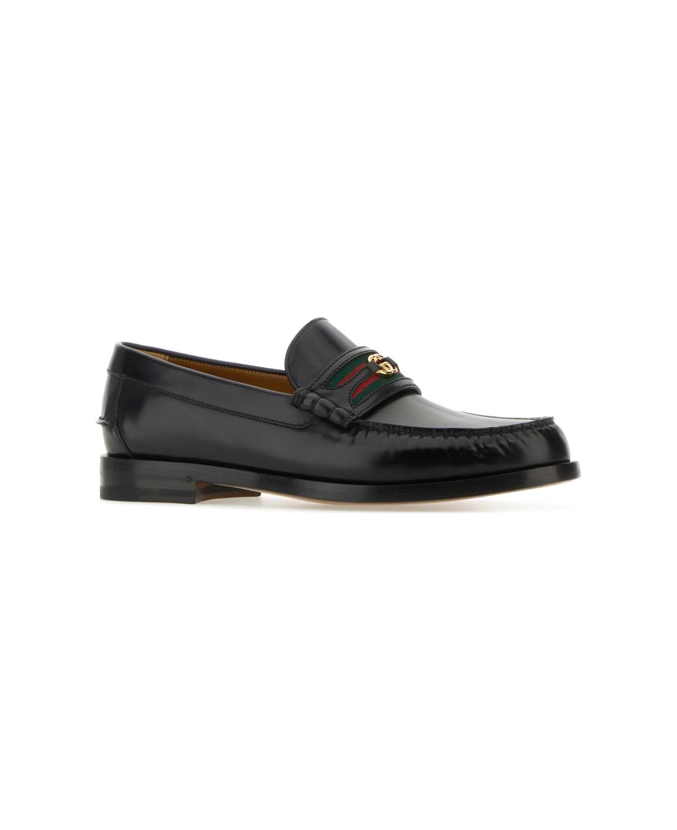 Gucci Black Leather 1953 Loafers - Black