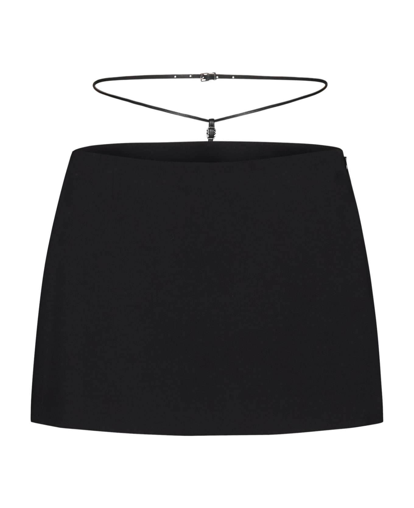 Dsquared2 Icon Leather Trim Skirt - Black