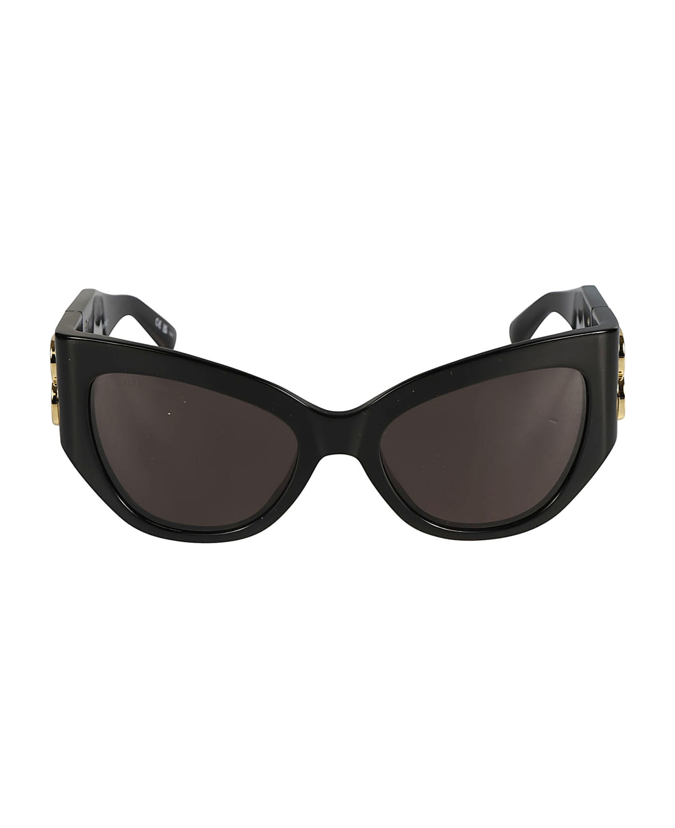 Balenciaga Eyewear Bb Embossed Cat-eye Sunglasses - Black Black Grey サングラス