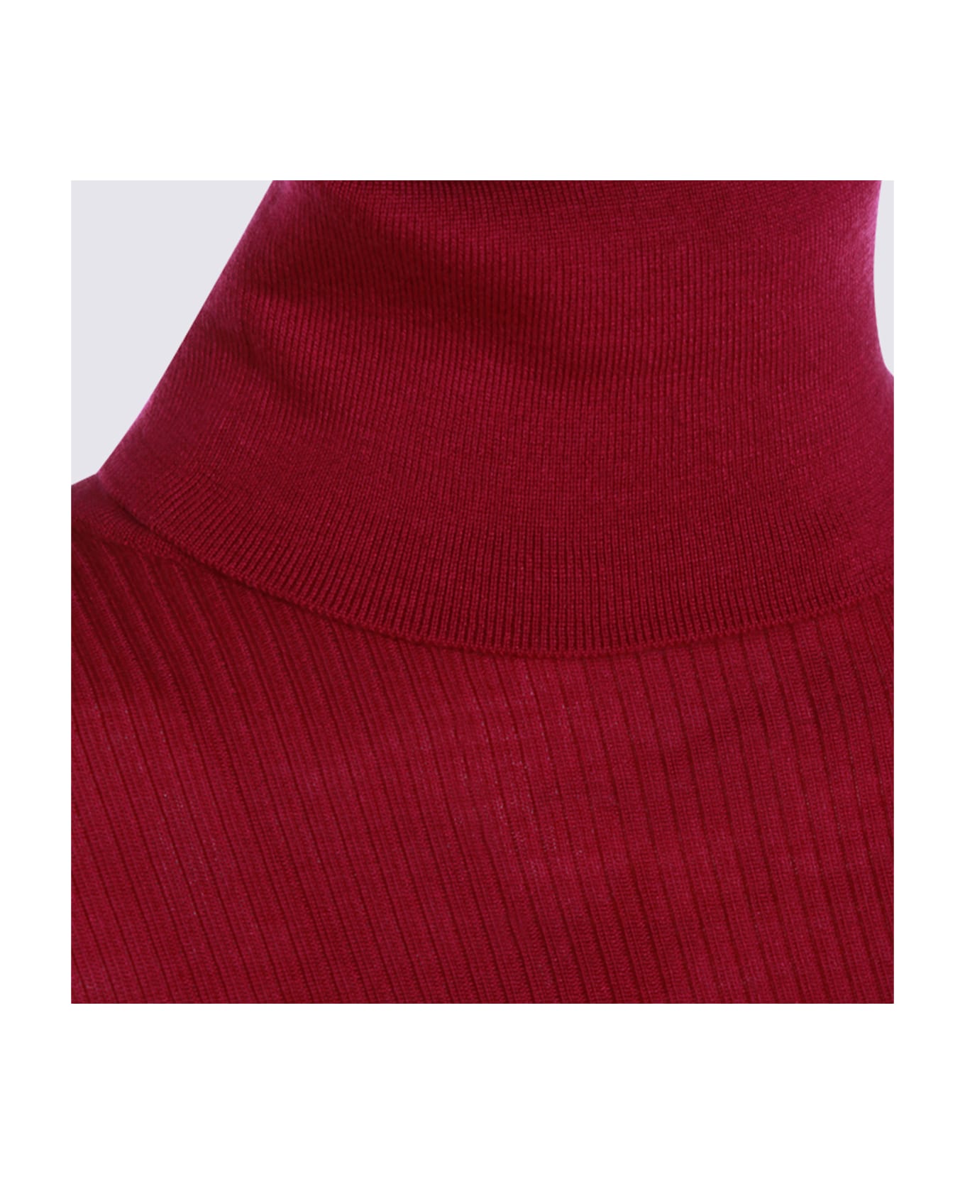 Saint Laurent Red Wool Knitwear - Magenta