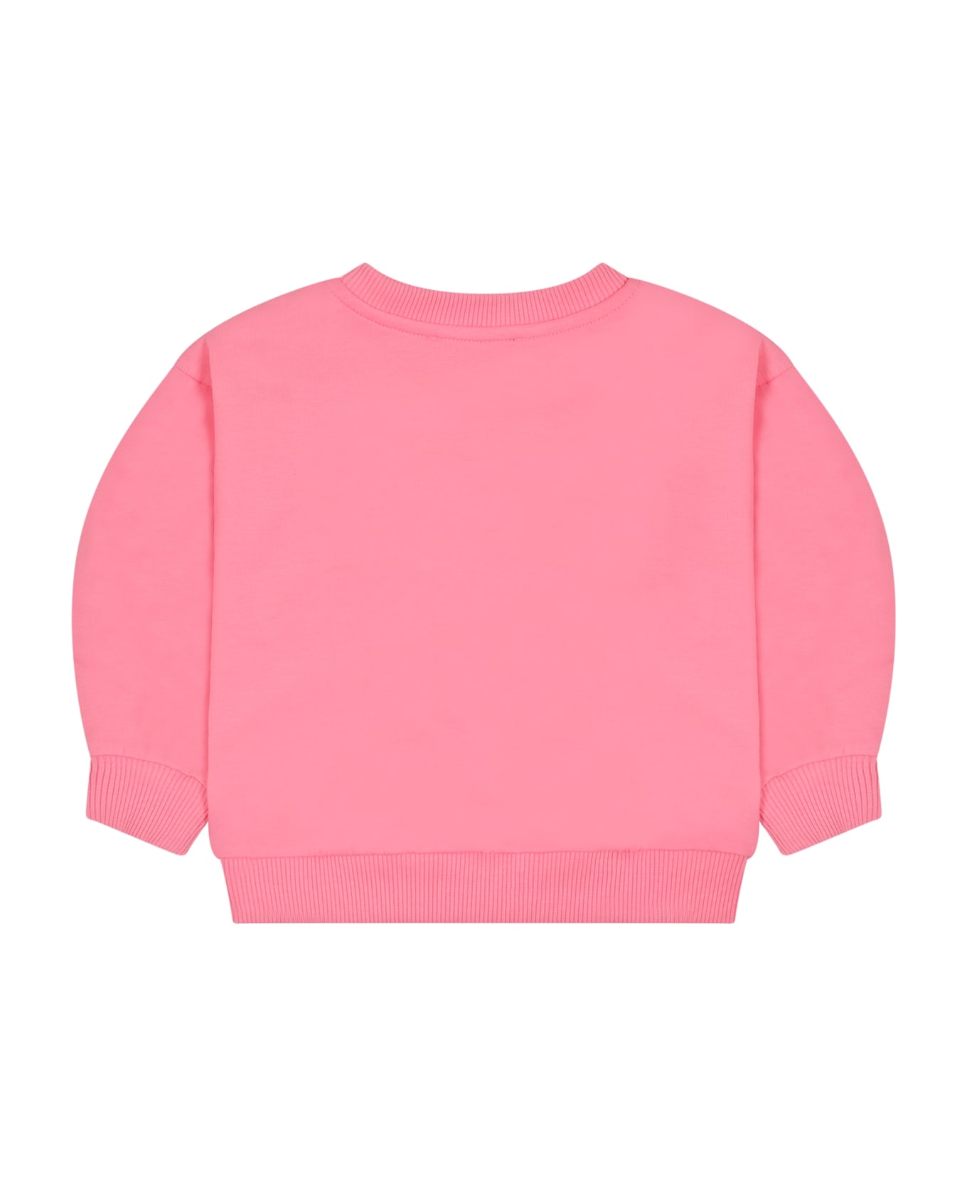 Moschino Pink Sweatshirt For Baby Girl With Logo - Pink