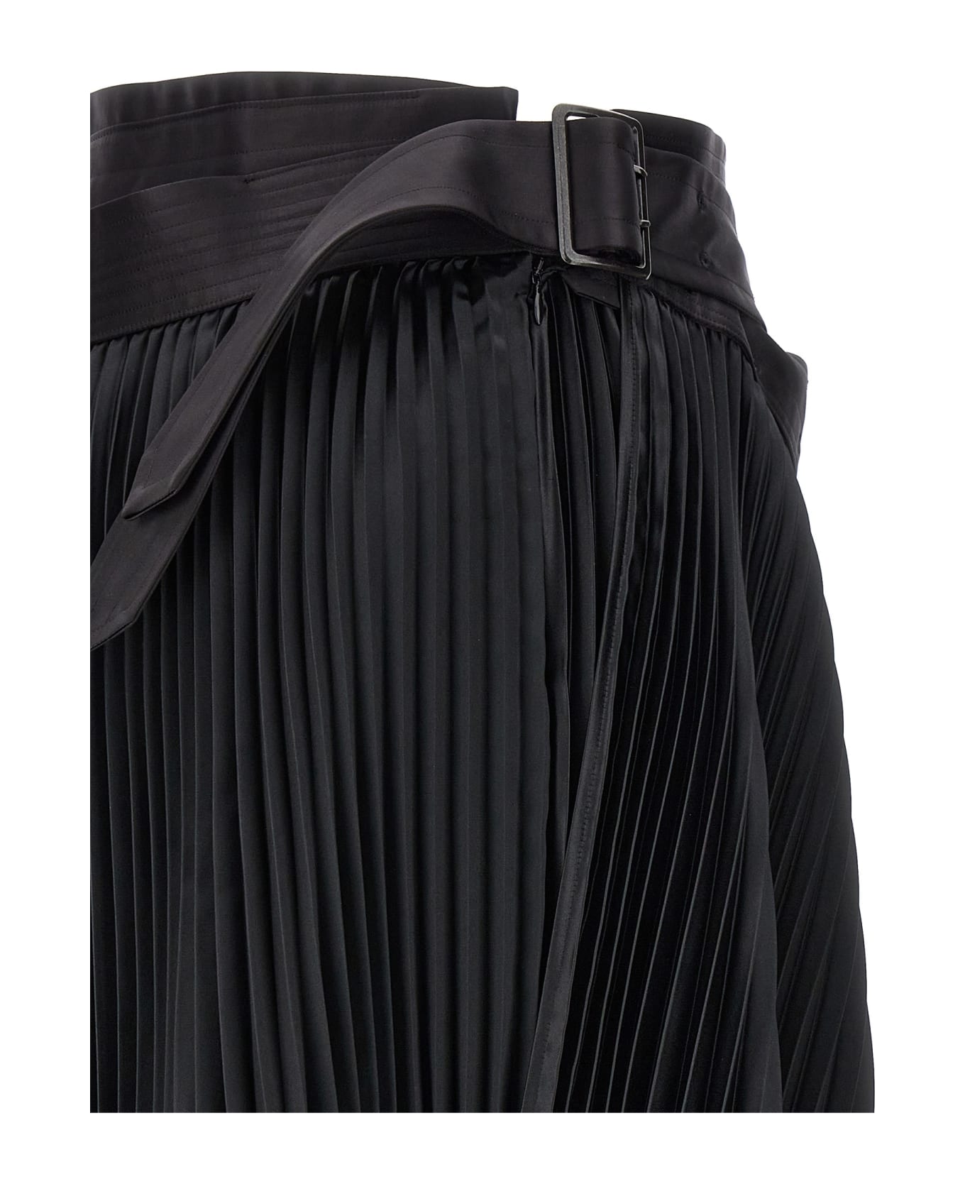 Junya Watanabe Pleated Midi Skirt - Black   スカート