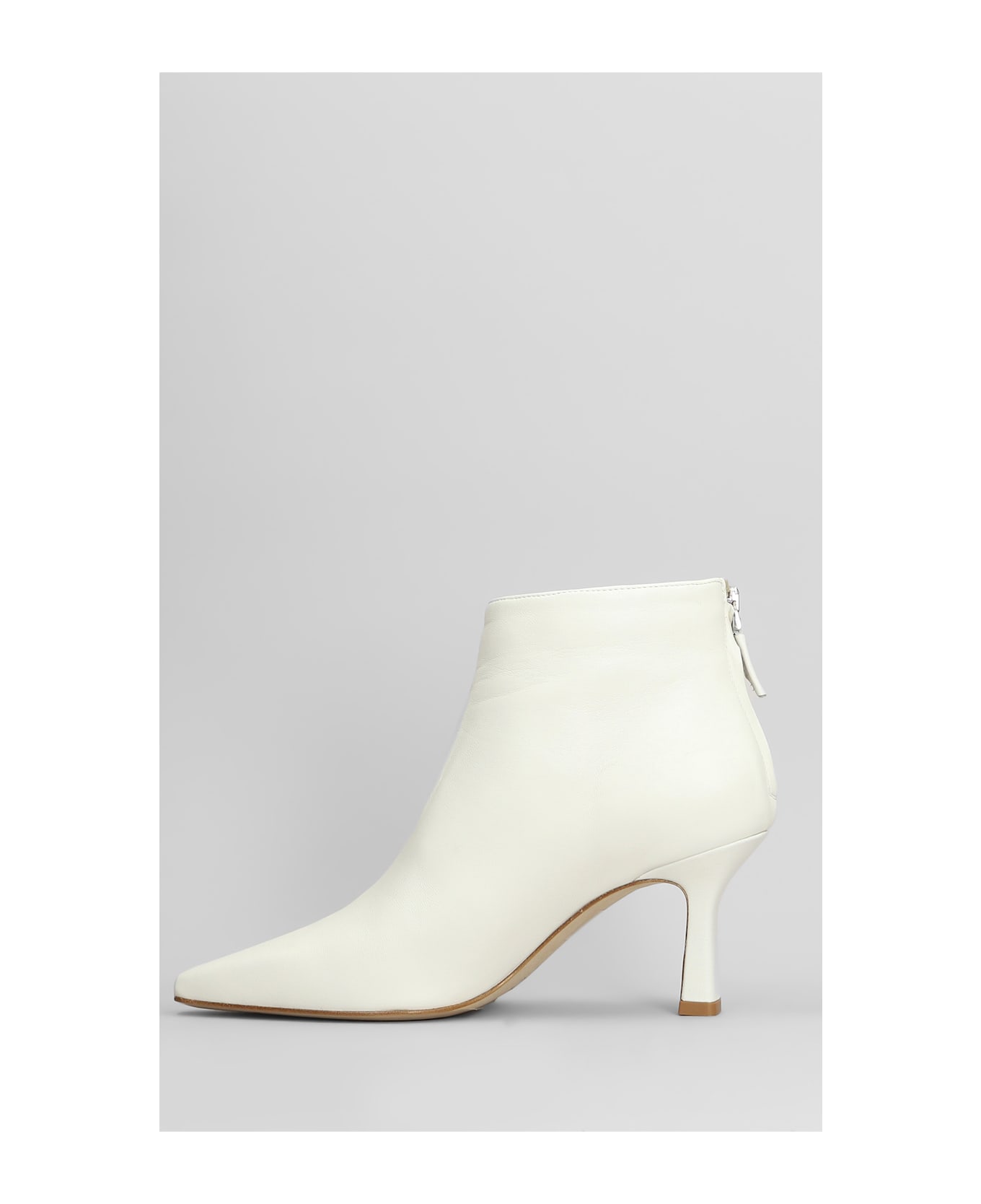 The Seller High Heels Ankle Boots In White Leather - white
