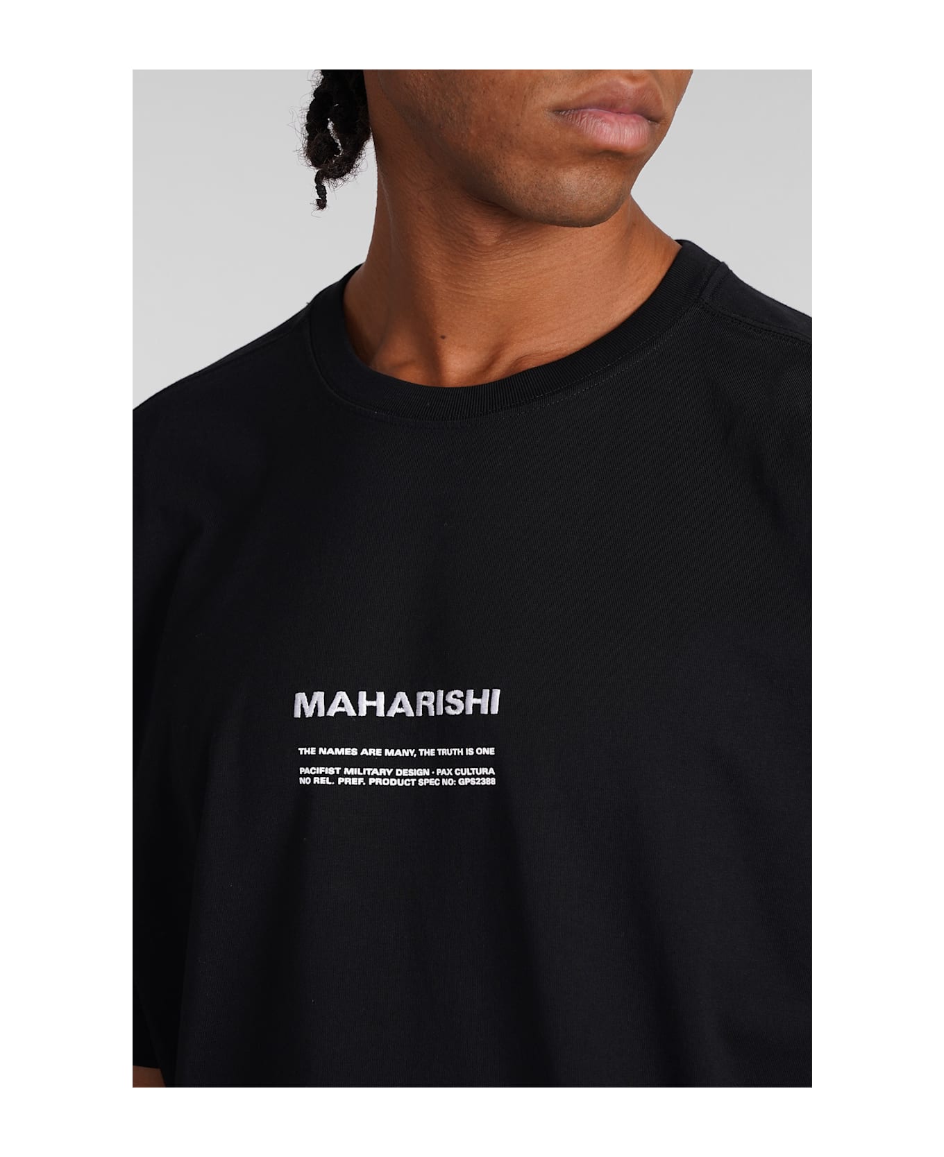 Maharishi Pax Cultura T-shirt In Black Cotton - black