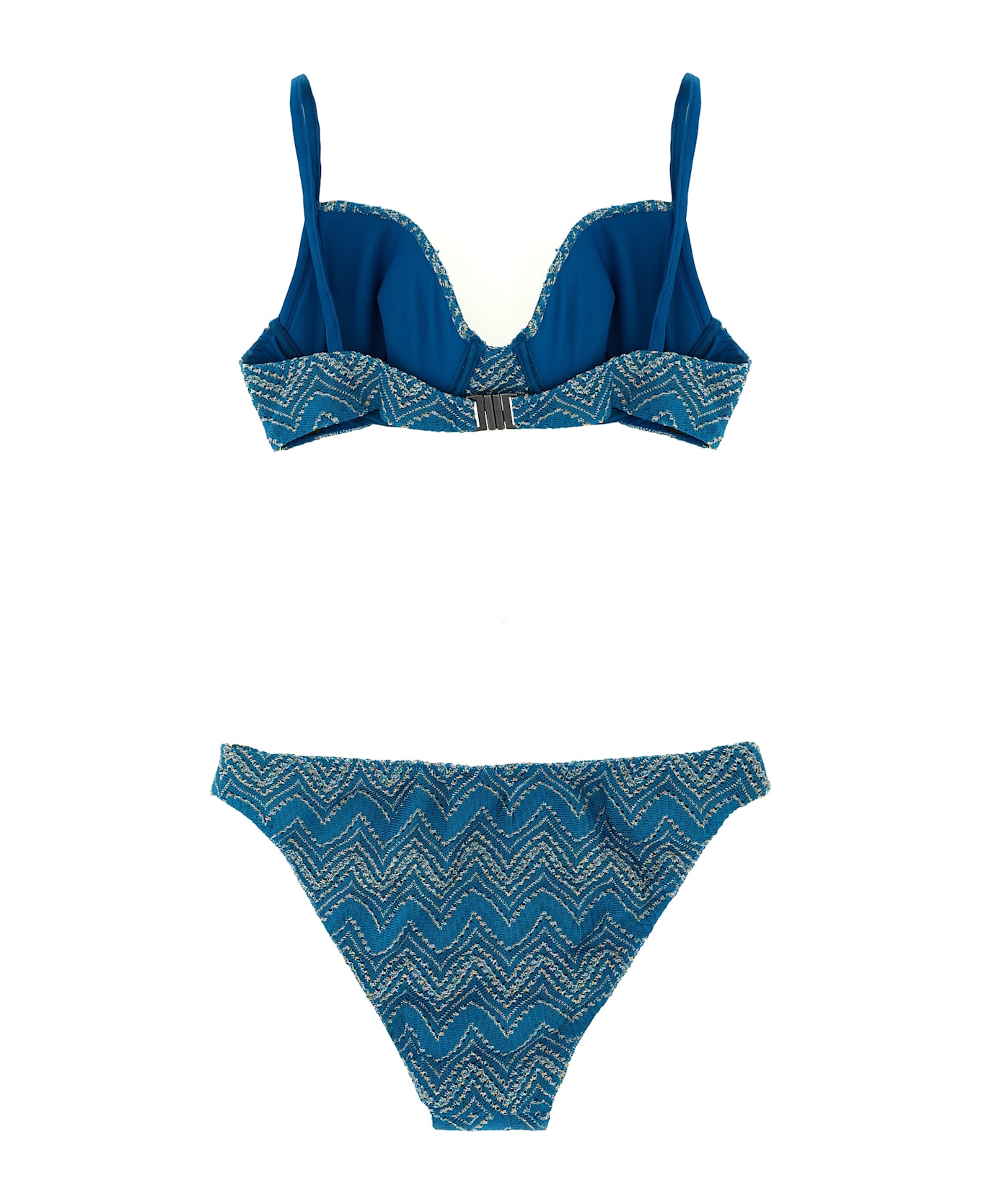 Missoni Zig Zag Lamé Bikini - Blue