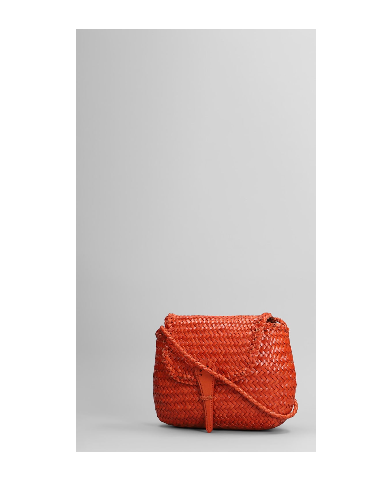 Dragon Diffusion Mini City Bag Shoulder Bag In Orange Leather - orange