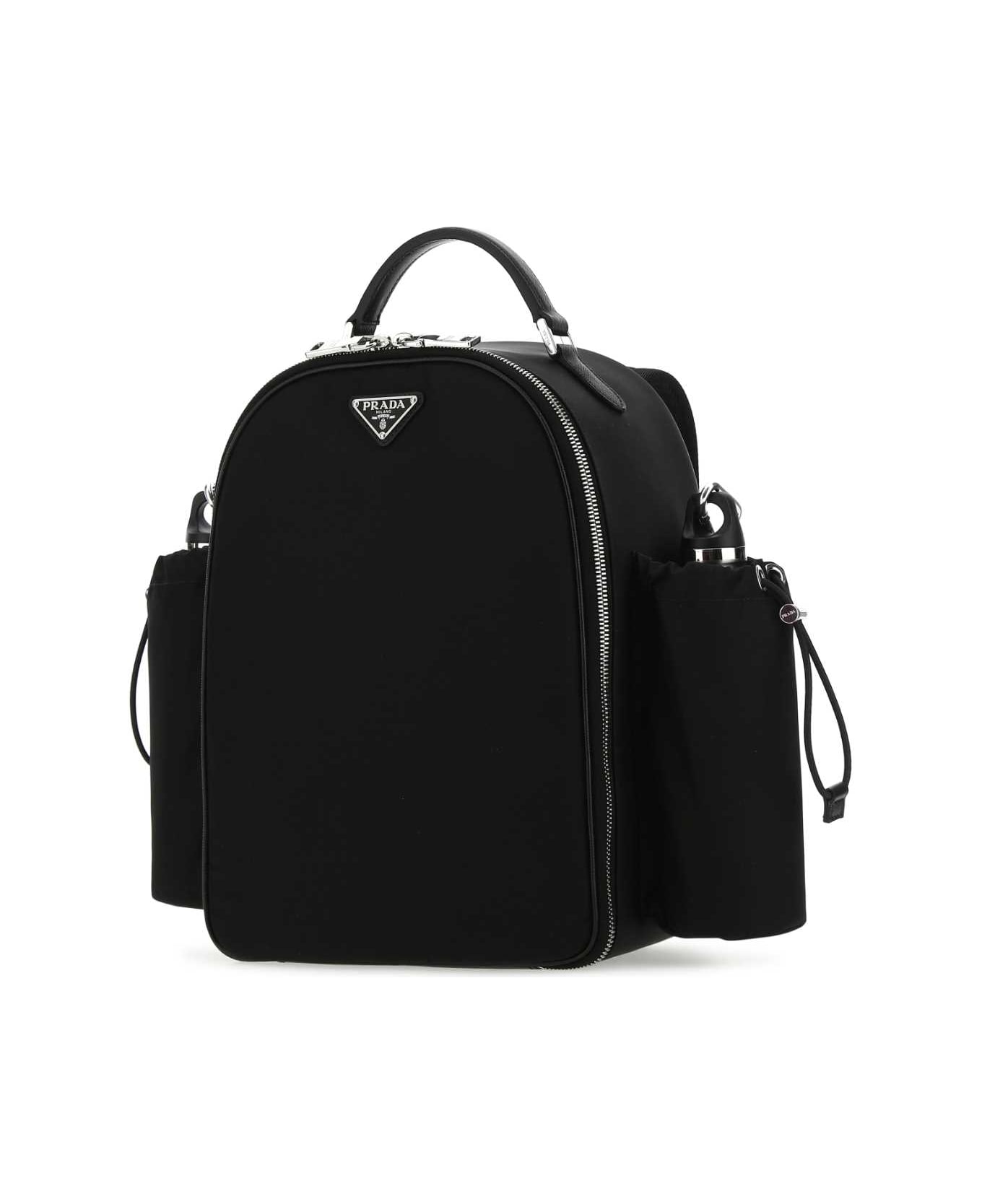 Prada Black Re-nylon Picnic Backpack - F0002 バックパック