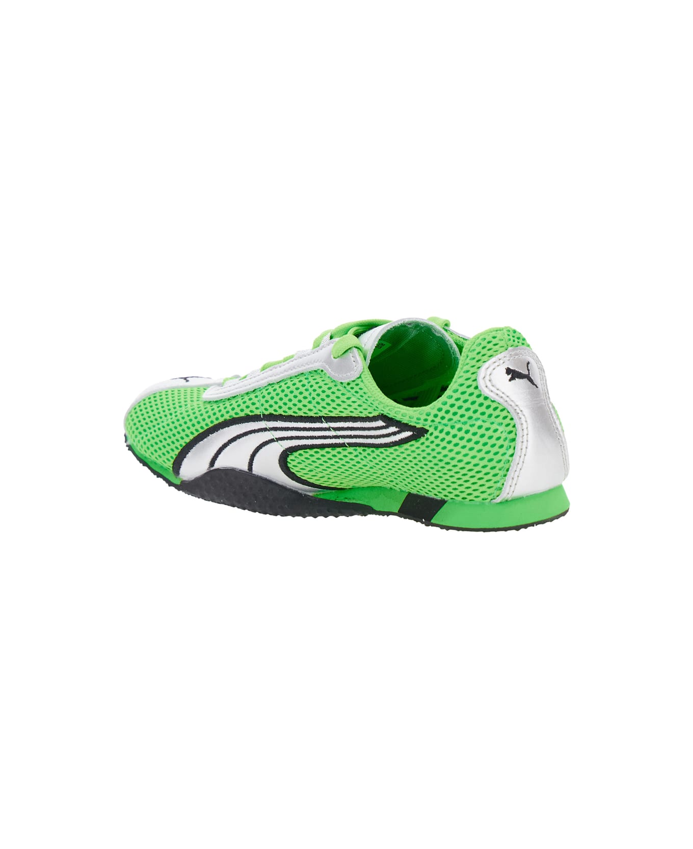 Puma 'h-street Og' Green Low Top Perforated Sneakers With Maxi Logo On The Tongue In Tech Fabric Unisex - Green