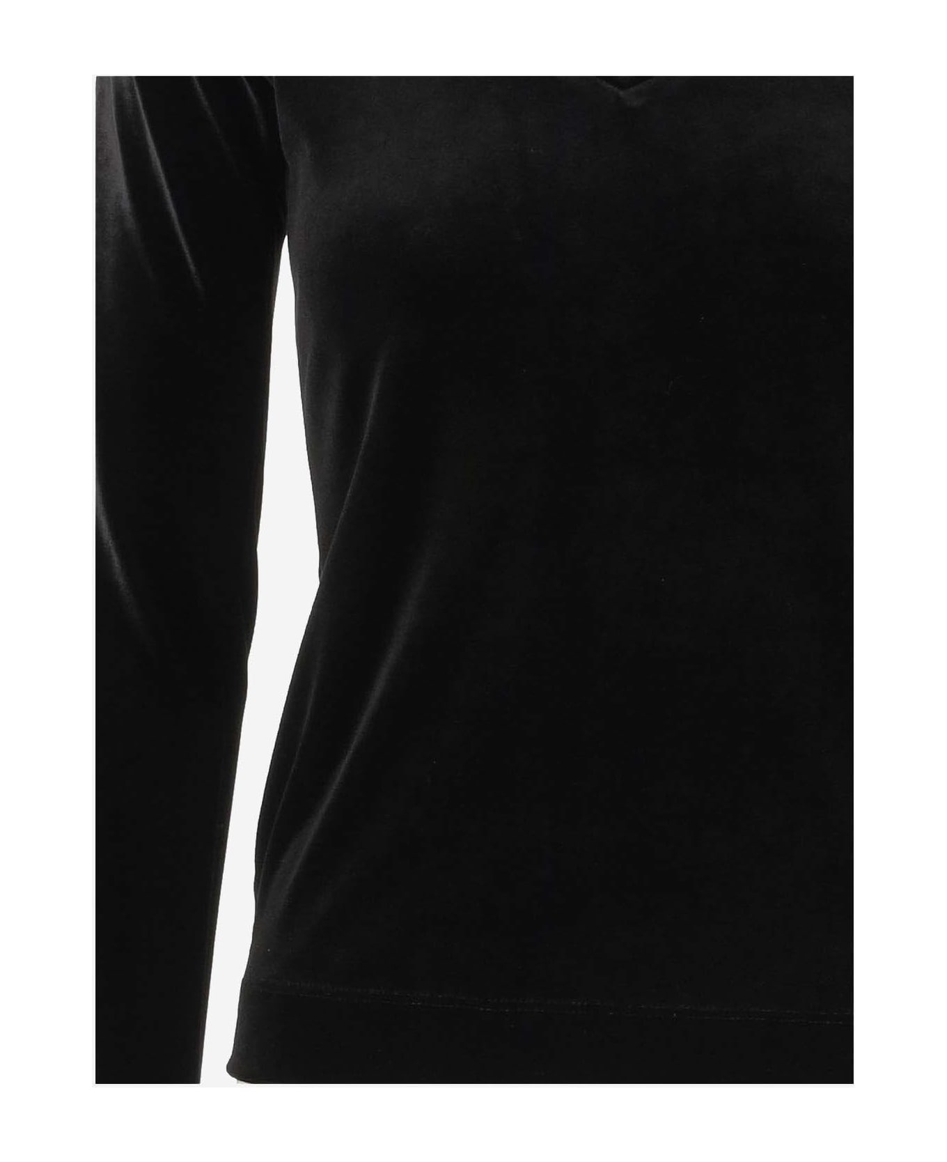 Stephan Janson Stretch Velvet Jersey Top - Black