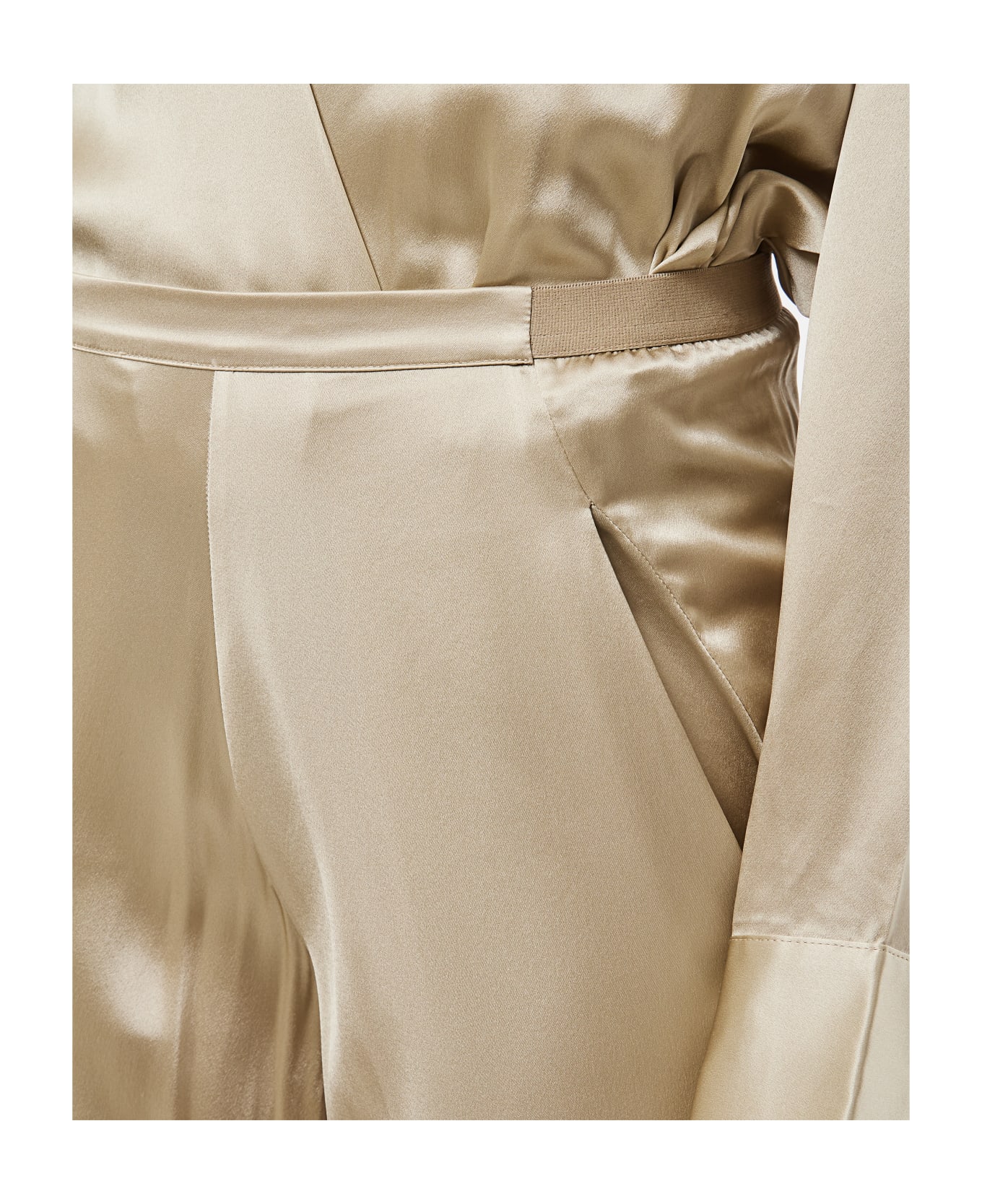 Christopher Esber Silk Satin Trousers - Golden