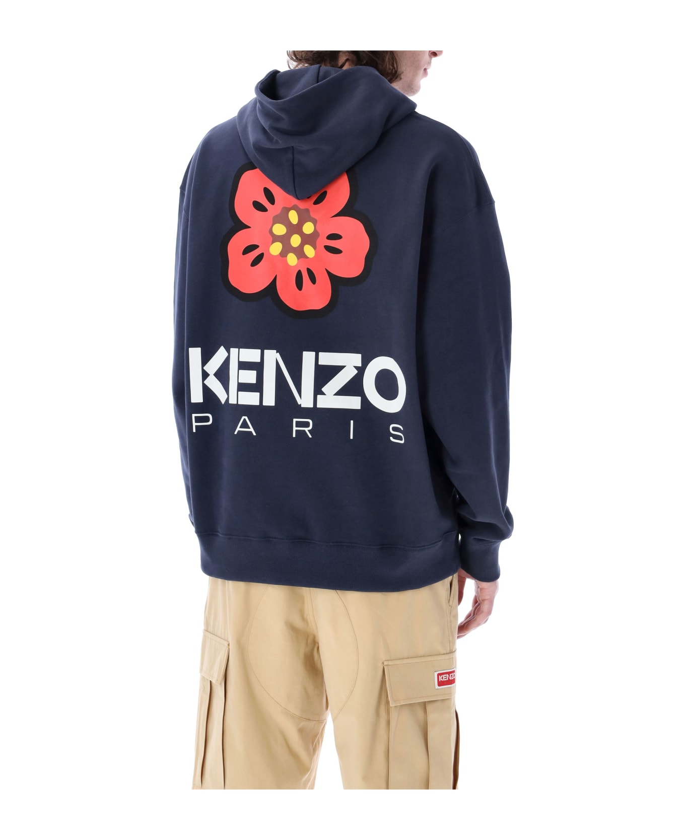 Kenzo Stretch Cotton Oversize Sweatshirt - NAVY
