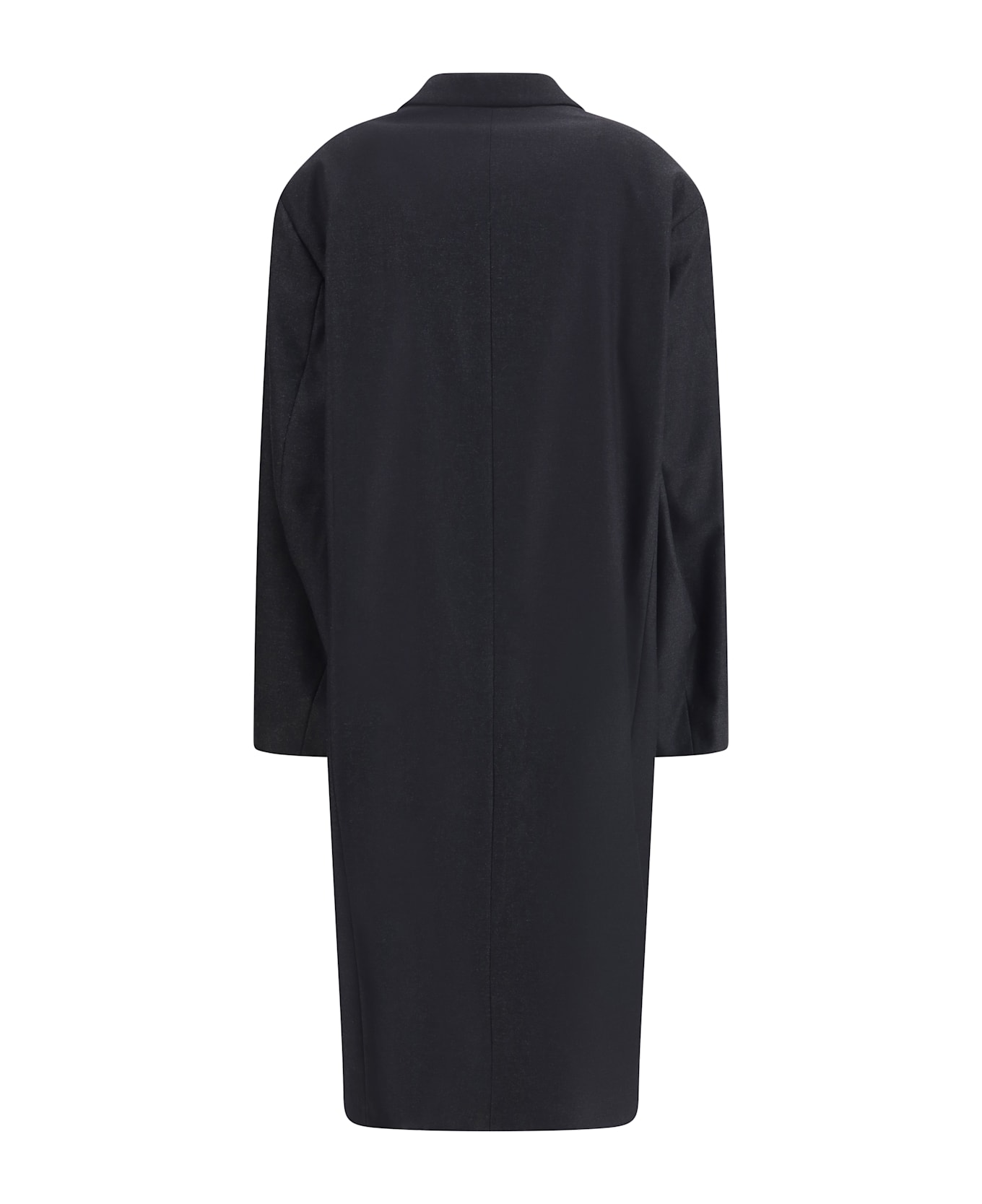 Lemaire Single-breasted Tailored Coat - ANTHRACITE/GREY