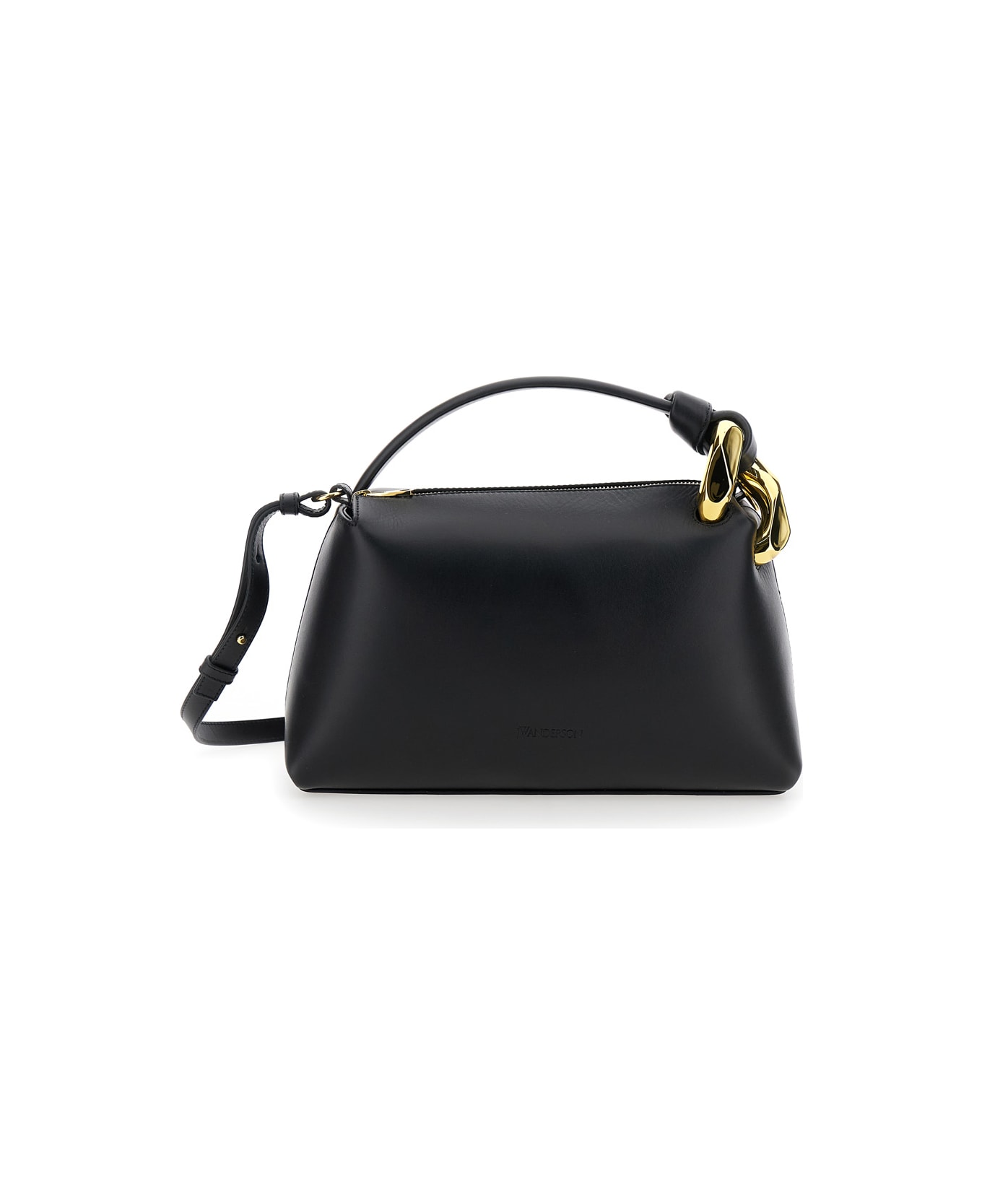 J.W. Anderson 
corner
 Black Handbag With Metallic Knot Detail In Leather Woman - Black