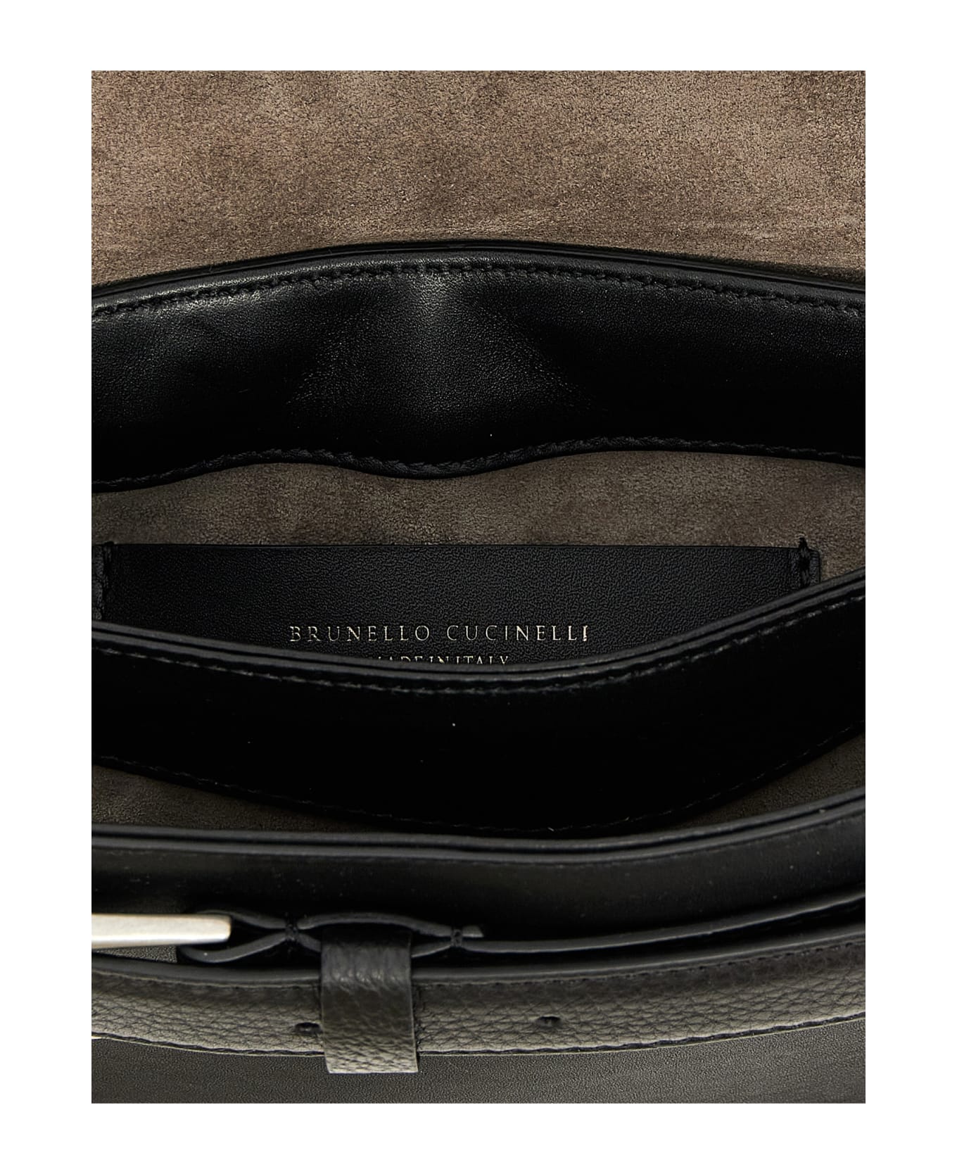 Brunello Cucinelli 'belt Detail' Crossbody Bag - Black  