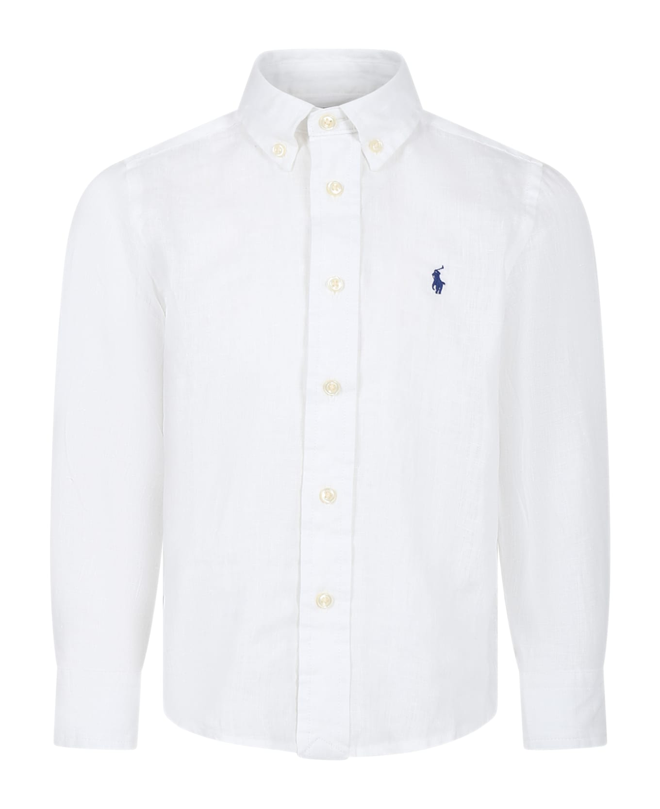 Ralph Lauren White Shirt For Boy With Pony - White シャツ