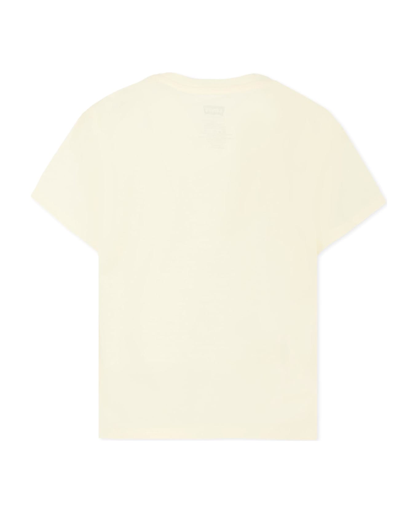 Levi's Ivory T-shirt For Girl With Boot - Ivory
