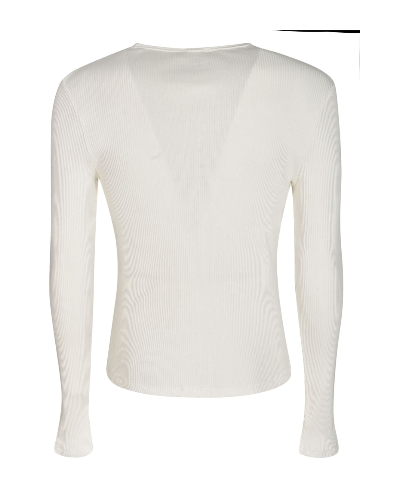Courrèges Snaps 90's Rib T-shirt - Heritage White