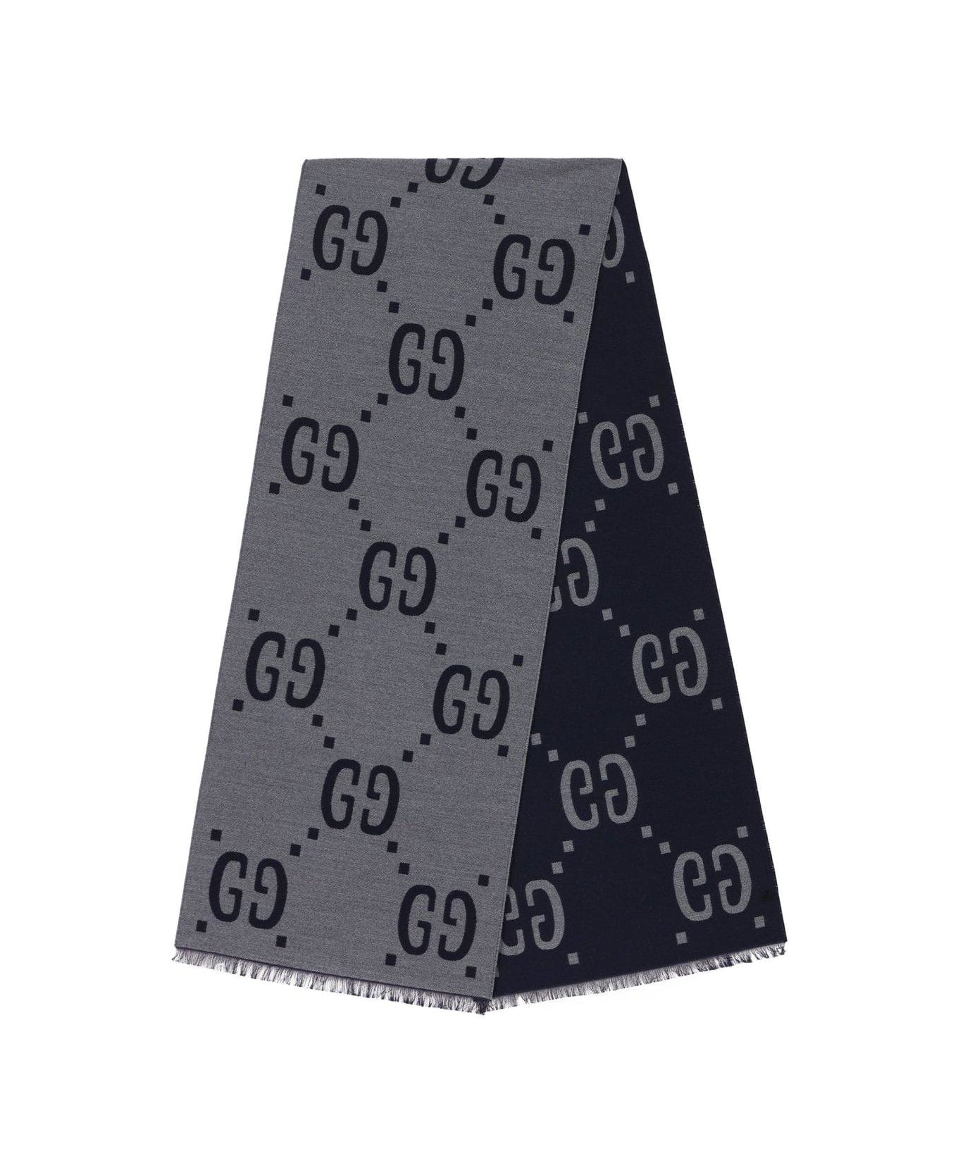 Gucci Gg Jacquard Scarf - Night スカーフ