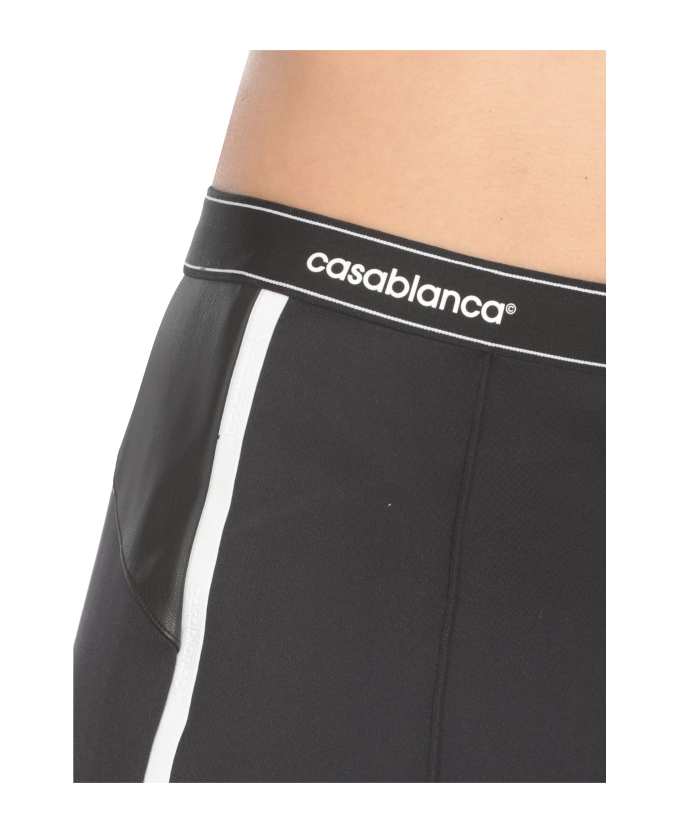 Casablanca Leggings With Logo - Black