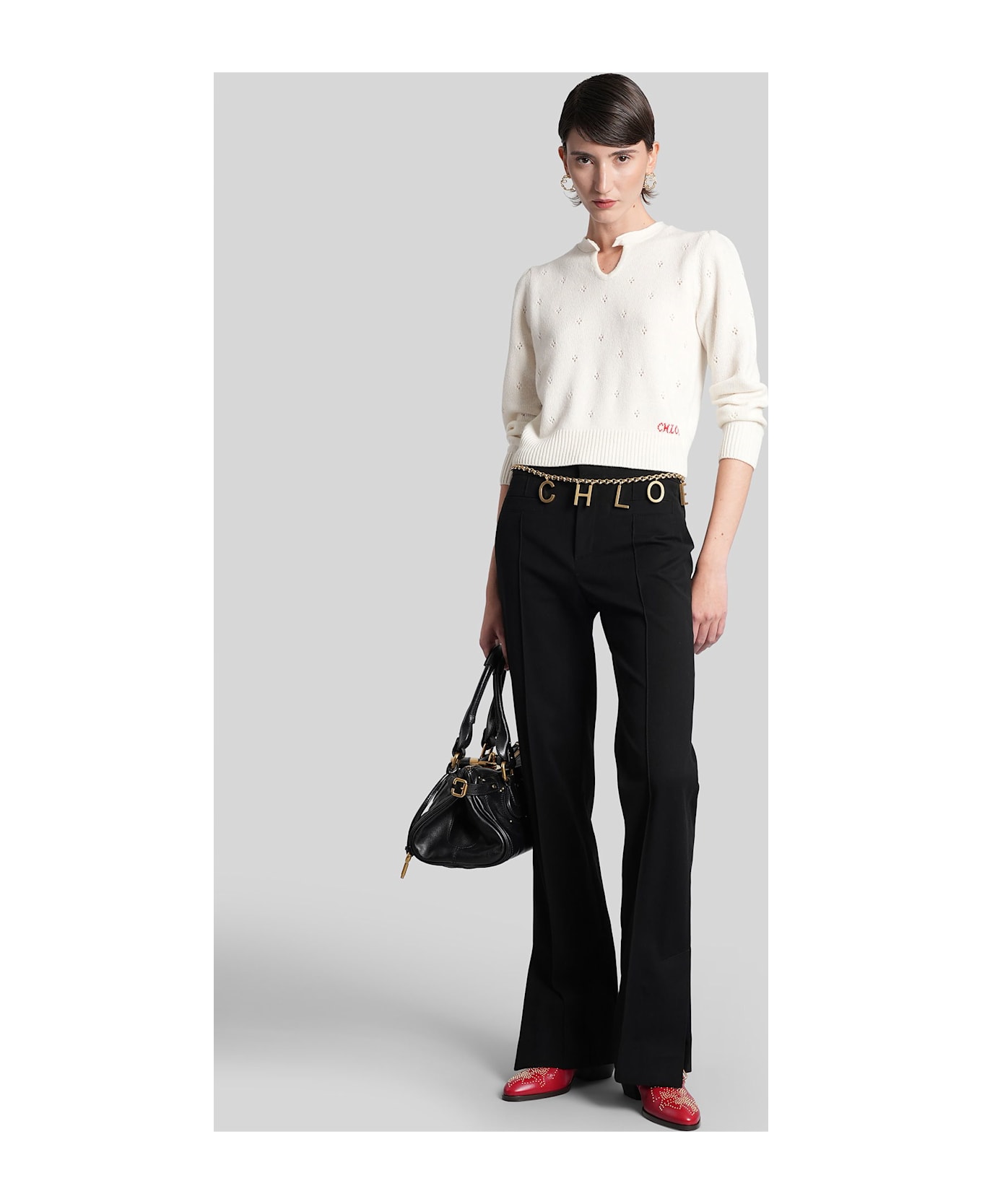 Chloé Pants In Black Cotton - black