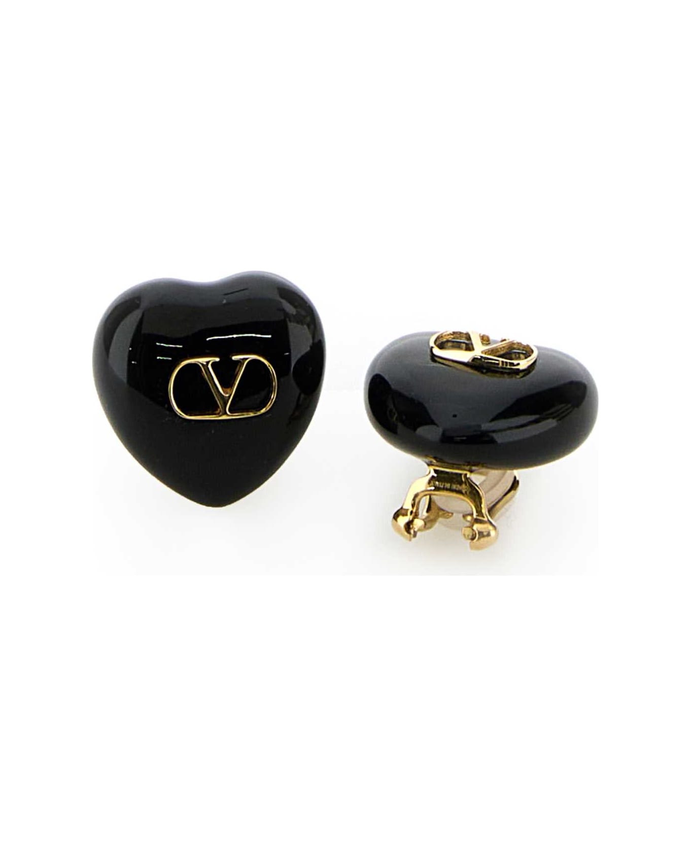 ピアス Valentino Garavani Coeur  Earrings In Enameled l Coeur Royal enamel clip-on earrings in red - Valentino