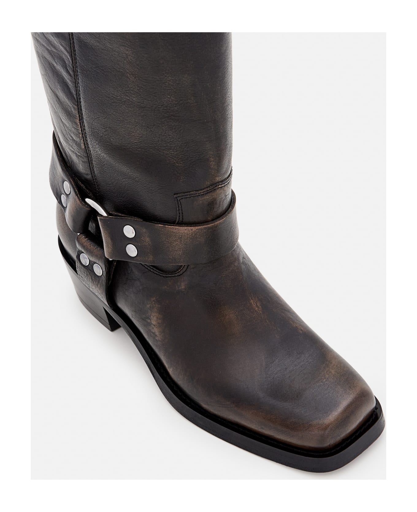 Paris Texas Roxy Brushed Boot Heel 45 - Black