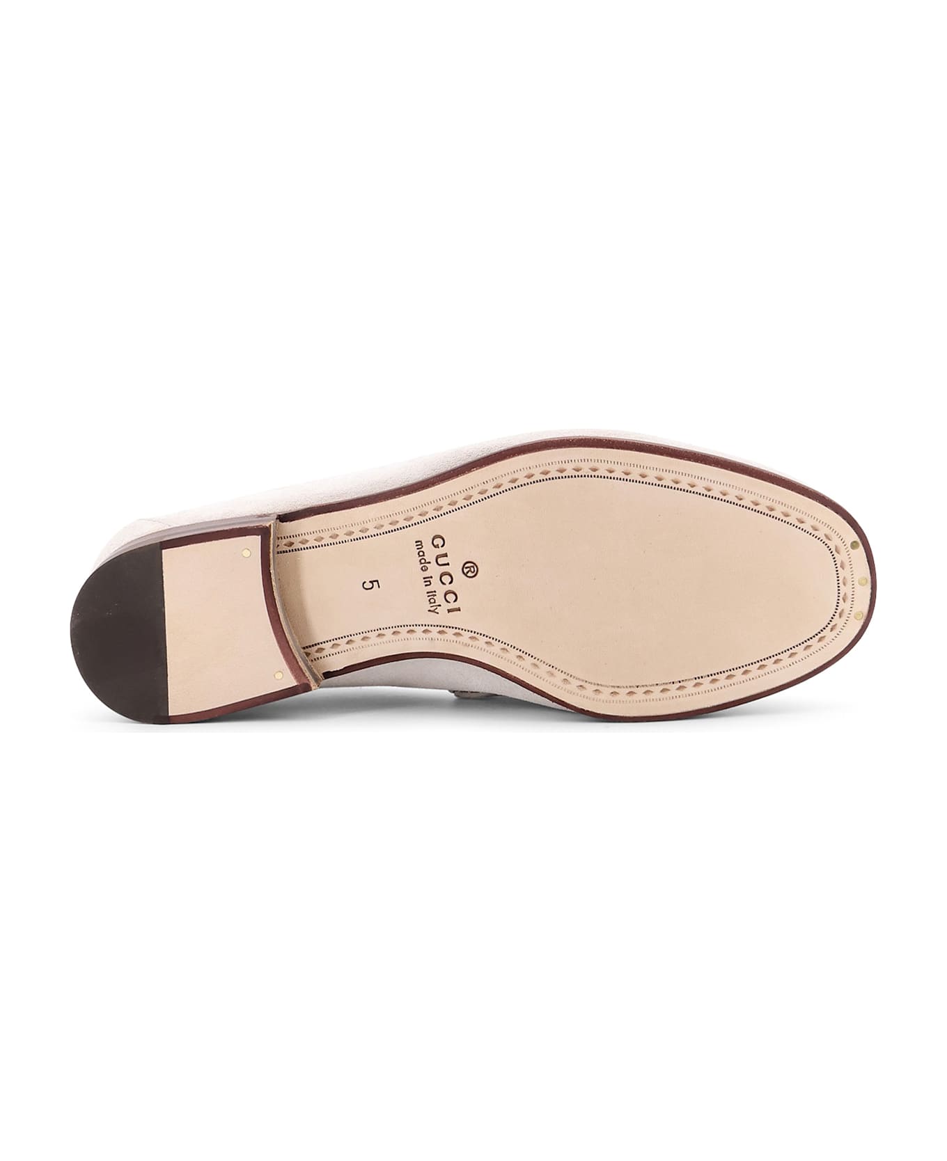 Gucci Suede Loafers With Iconic Horsebit - White