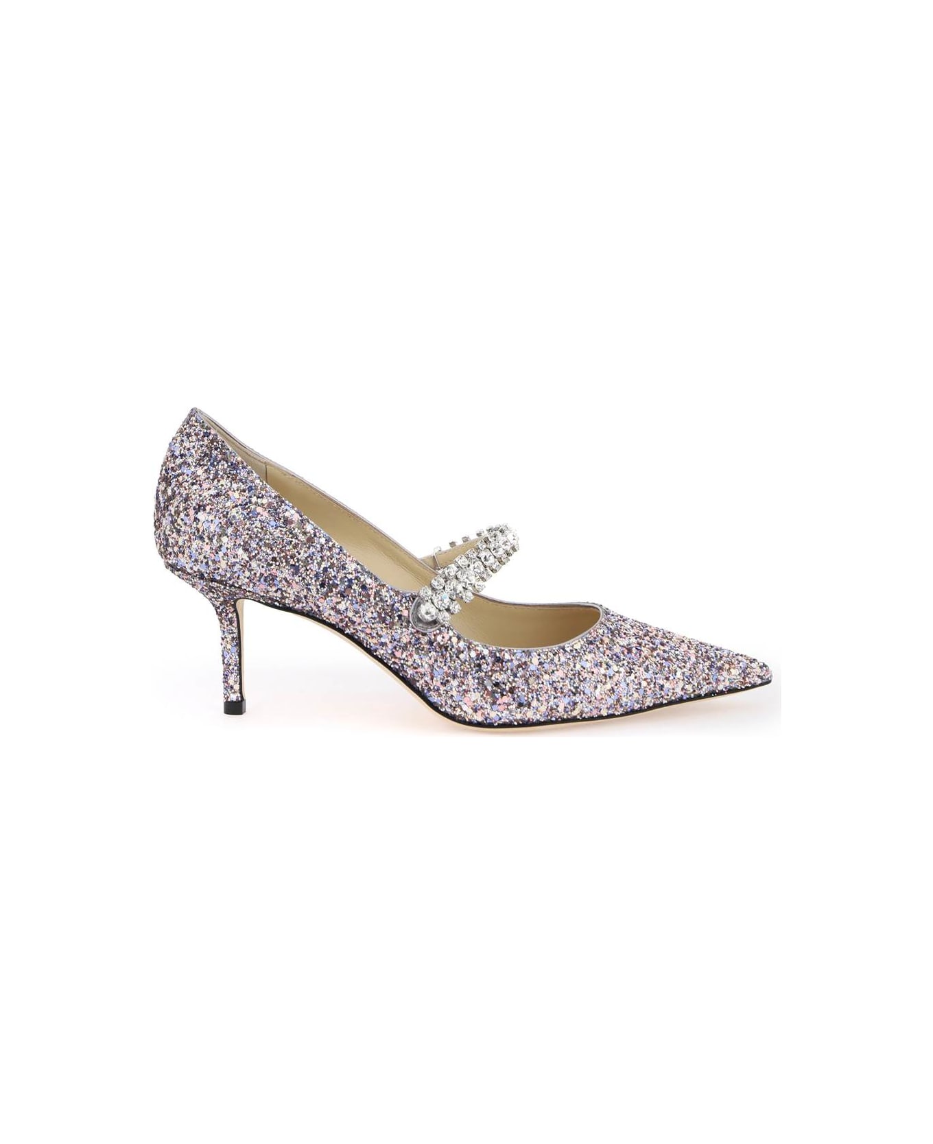 Jimmy Choo Bing 65 Pumps With Glitter And Crystals - SPRINKLE MIX (Pink) ハイヒール