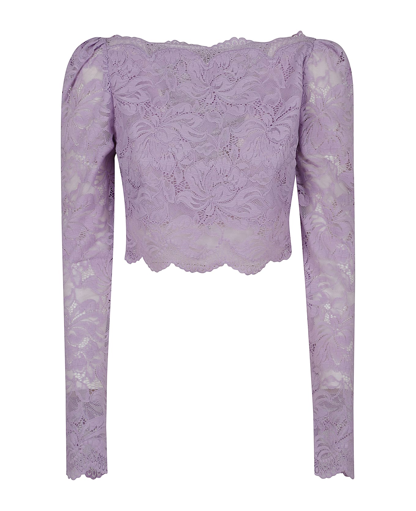 Paco Rabanne Stretch Lace Top - Lilac