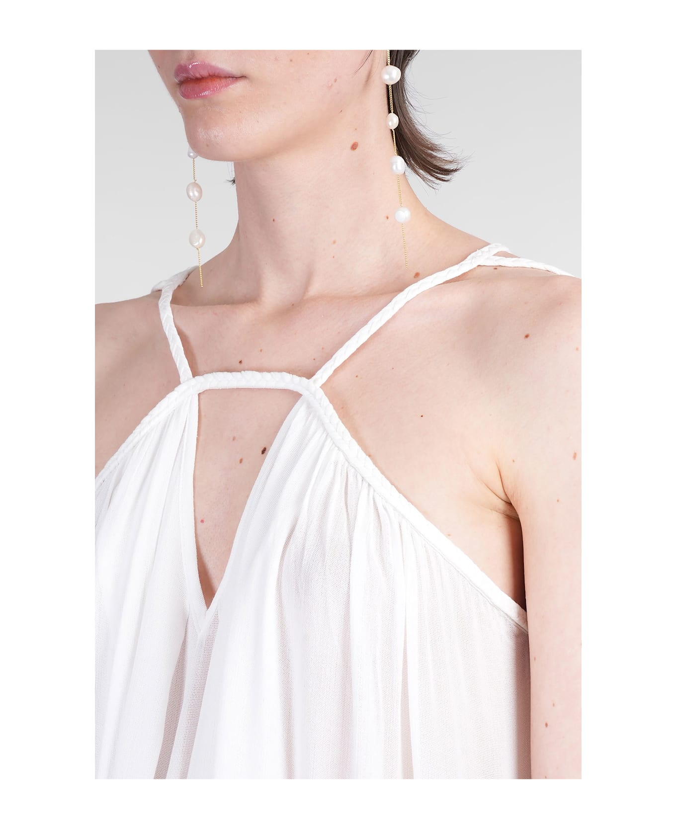 Cult Gaia Loretta Long Dress In White Viscose - white