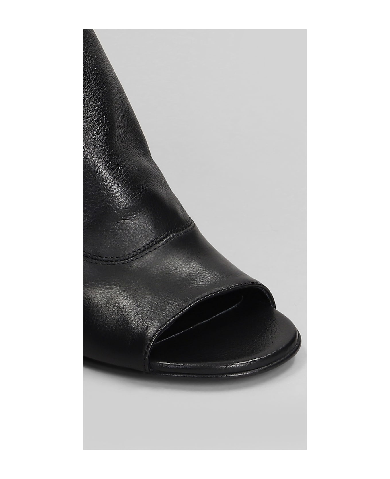 Elena Iachi High Heels Ankle Boots In Black Leather - black