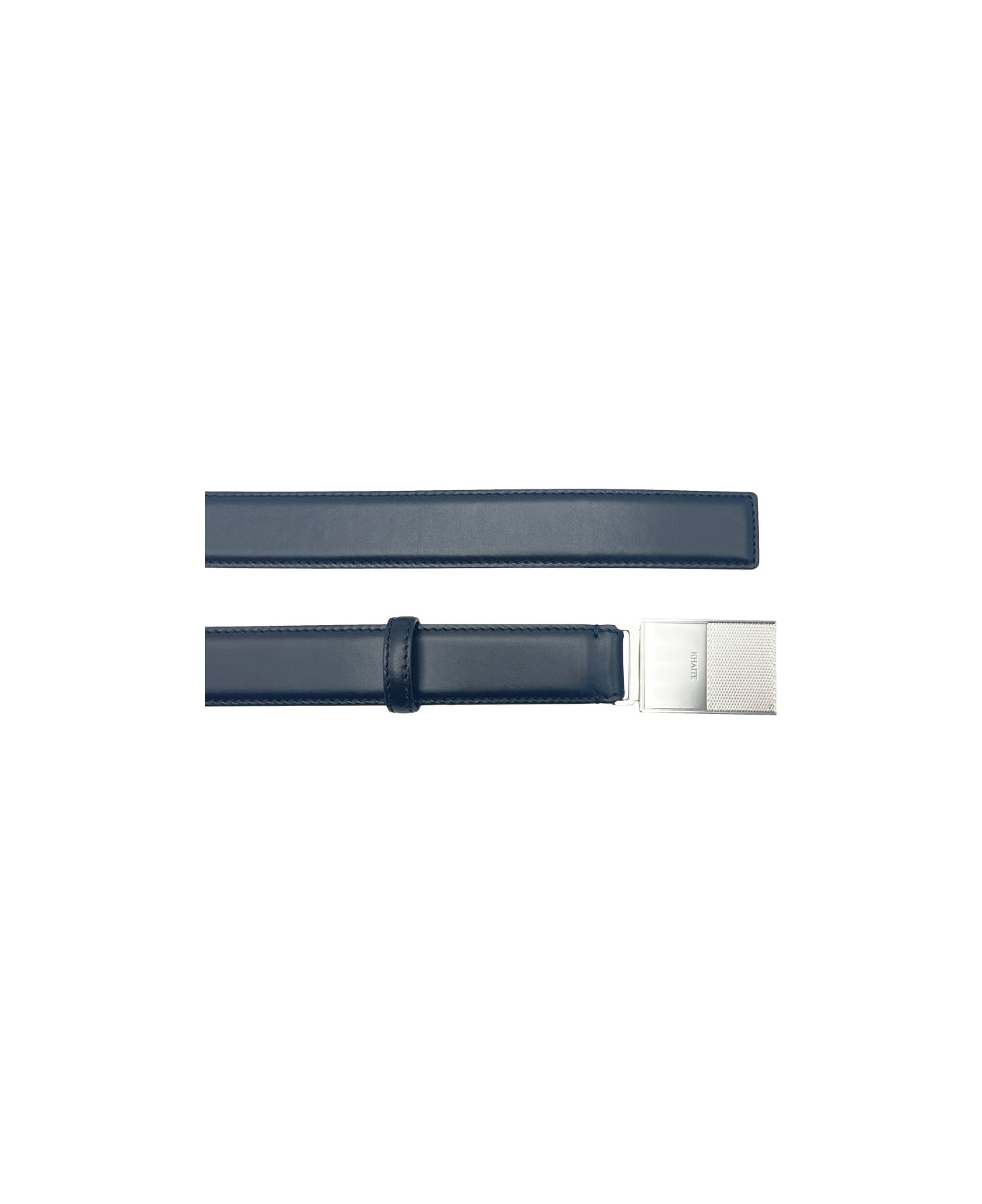 Khaite Elio Belt With Silver Buckle 30mm - Black Silver
