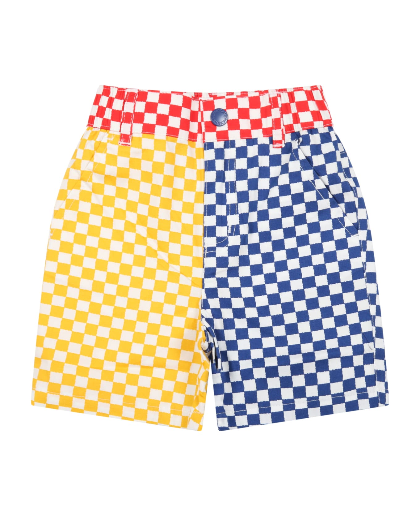 Stella McCartney Kids Multicolor Shorts For Baby Boy With Patch Logo - Multicolor