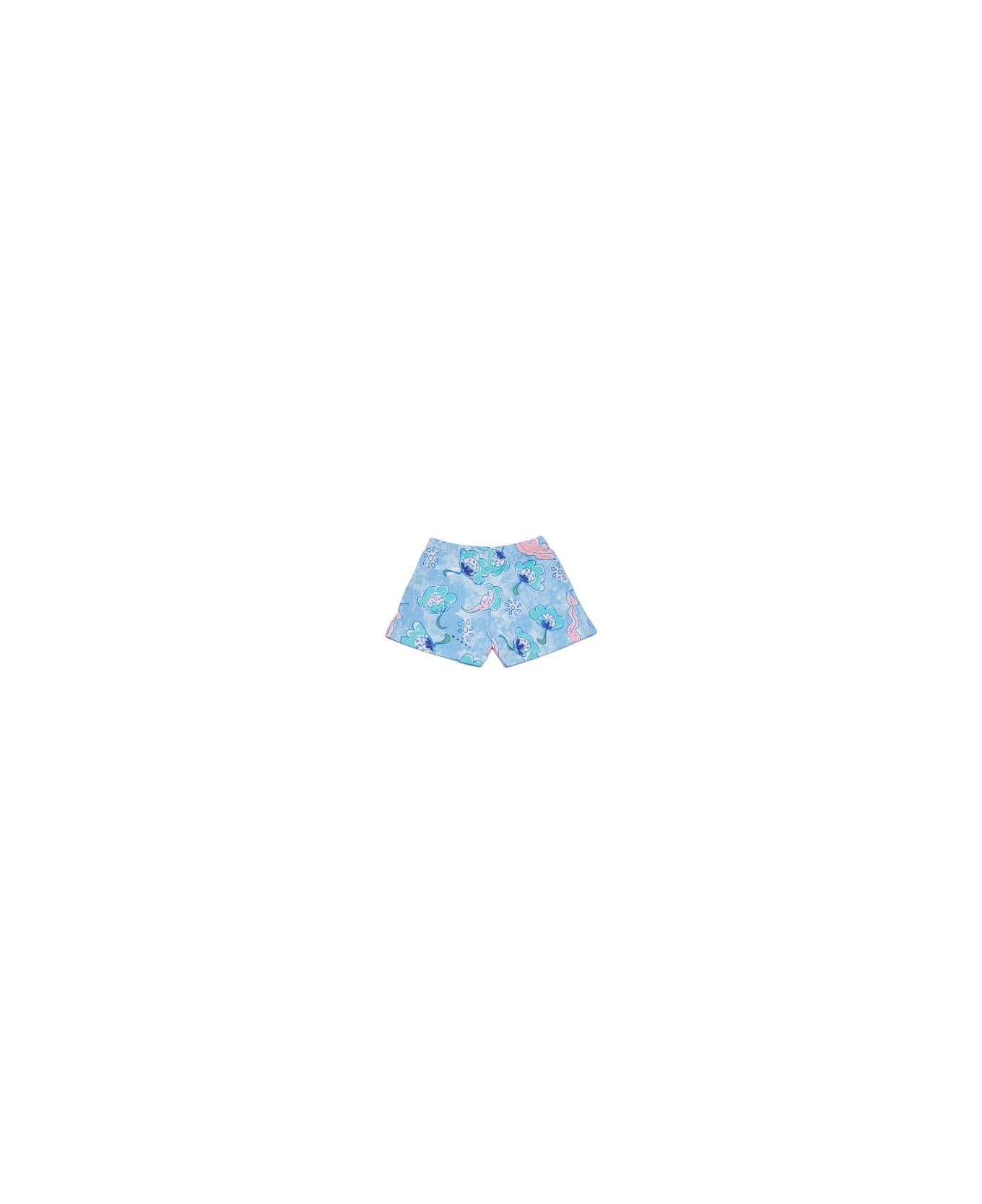 Marni Shorts A Fiori - Light blue ボトムス