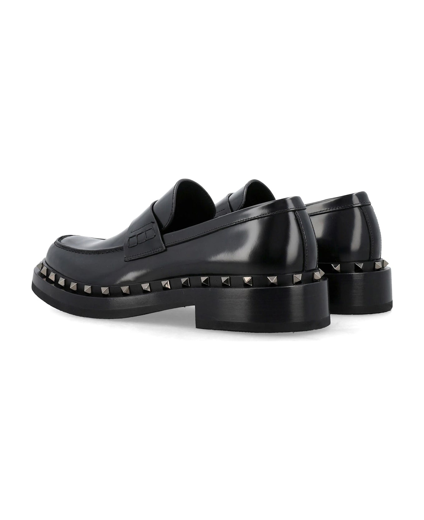 Valentino Garavani Garavani Rockstud M-way Loafers - Black