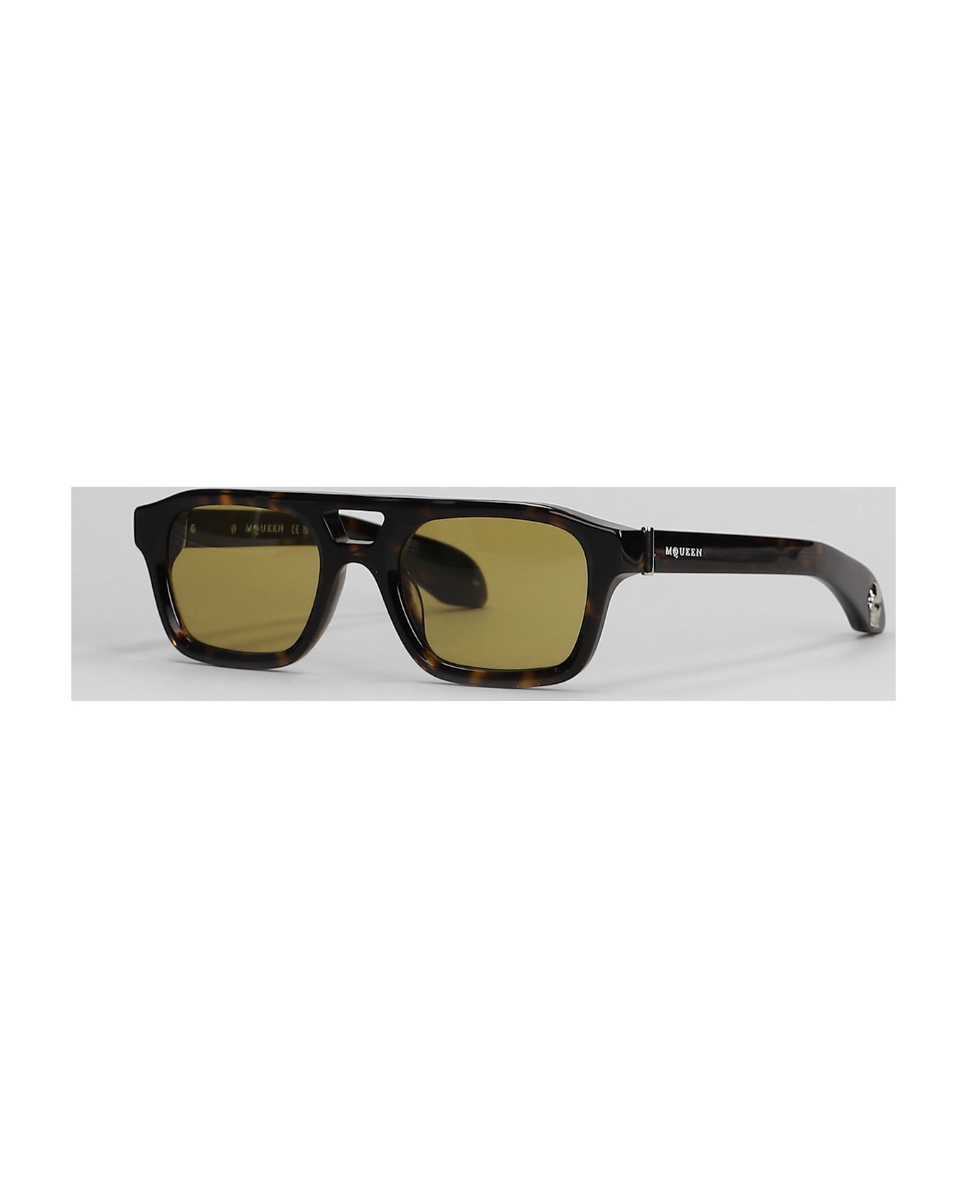 Alexander McQueen Sunglasses In Brown Acetate - brown