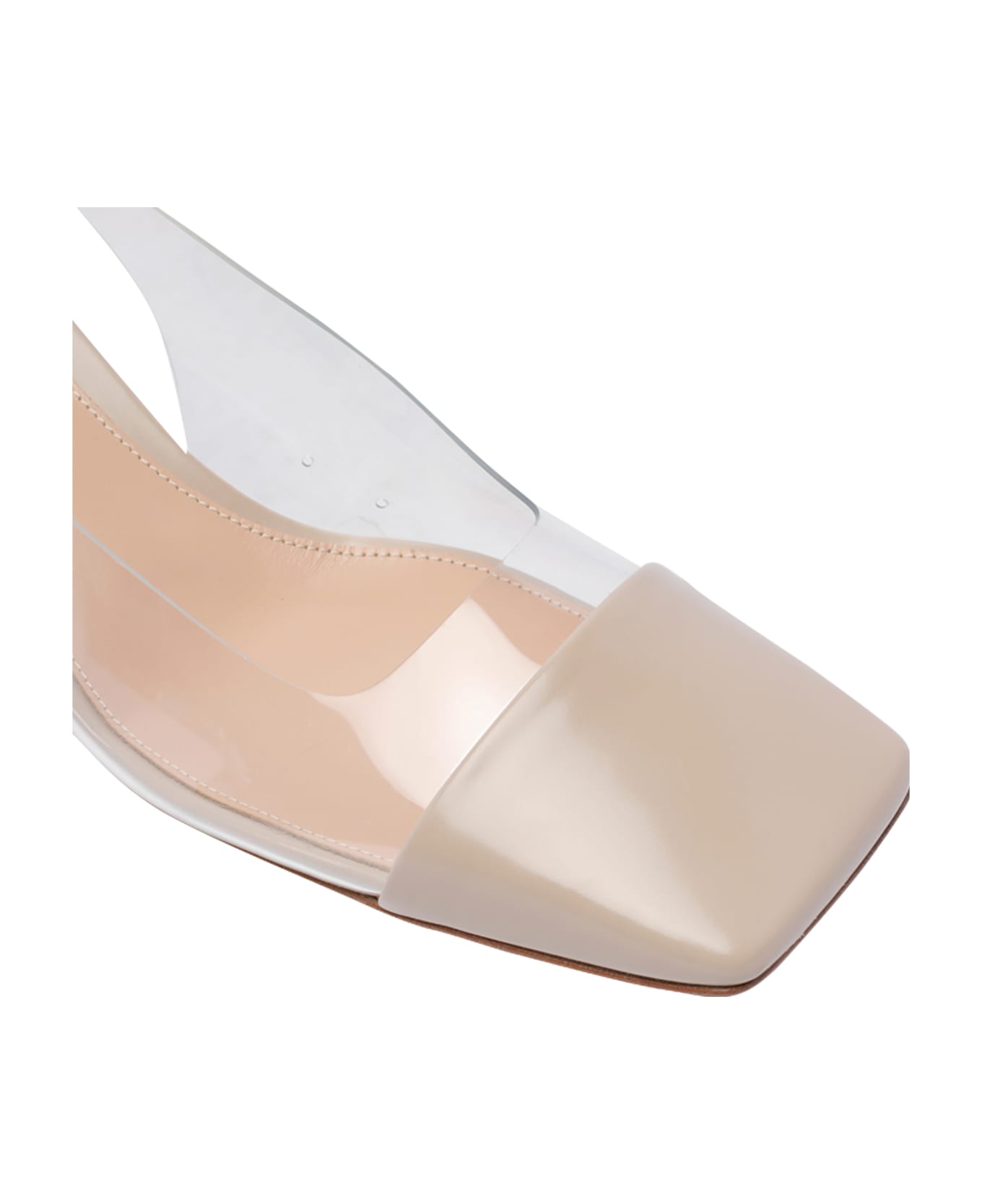 Gianvito Rossi Plexi Slingback - Beige