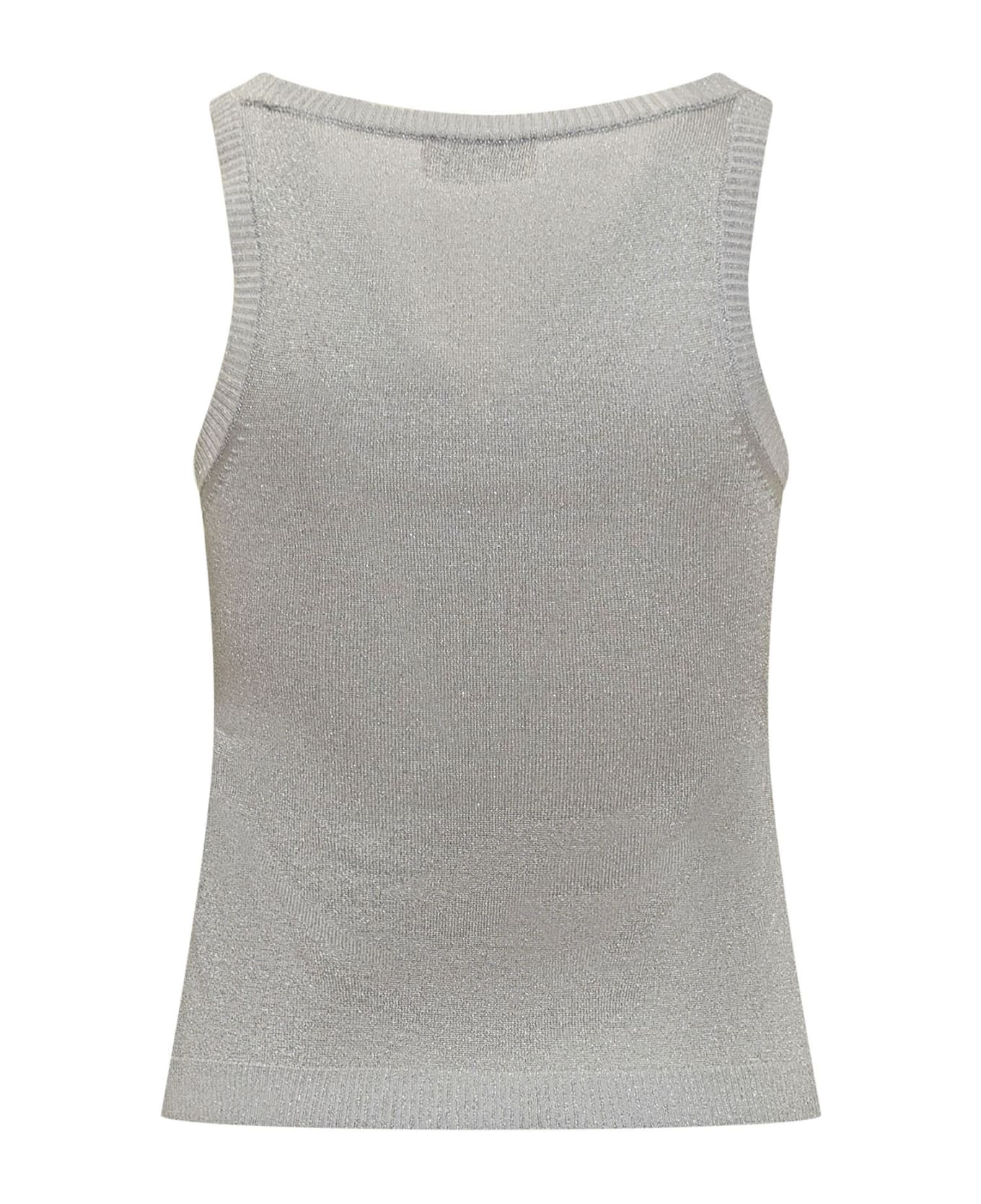 Missoni Viscose Tank Top With Metalized Filaments - SILVER