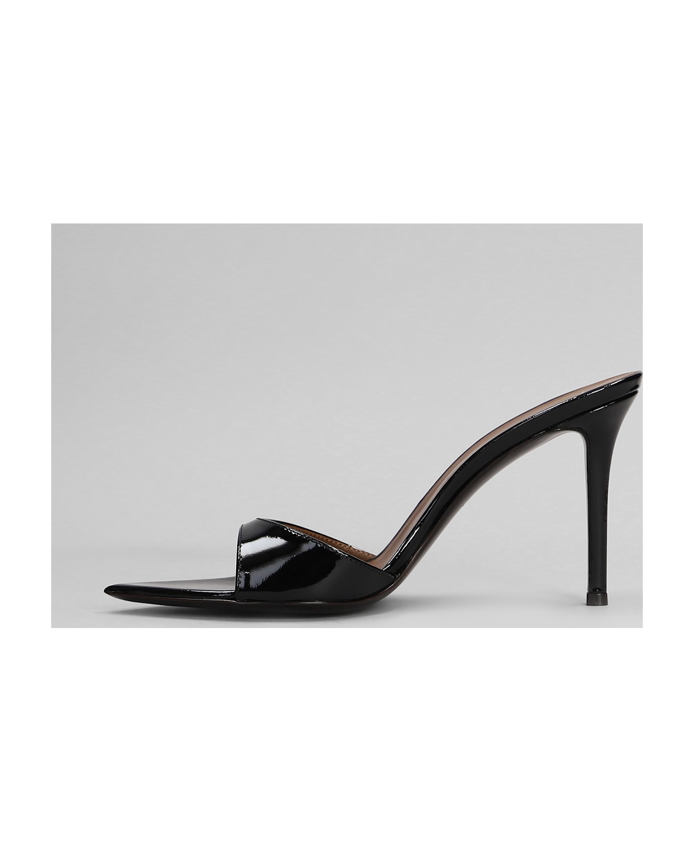 Giuseppe Zanotti Intriigo Strap 90 Sandals In Black Patent Leather - black
