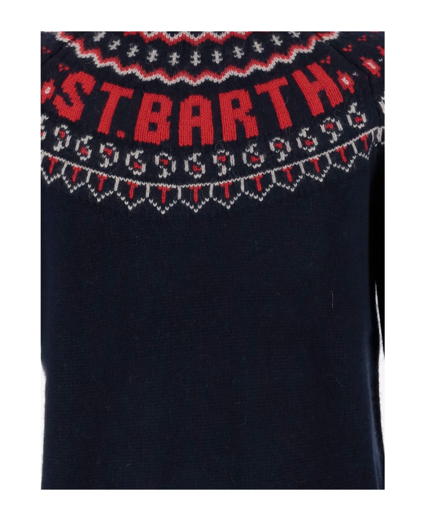 MC2 Saint Barth Wool Blend Sweater With Logo - Red