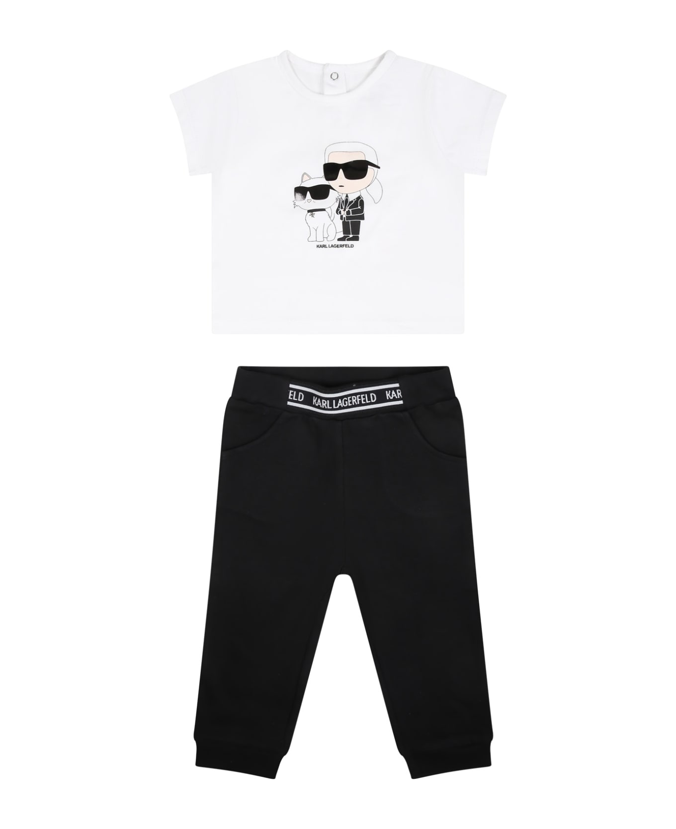 Karl Lagerfeld Kids Multicolor Set For Baby Girl With Logo - Multicolor ボトムス