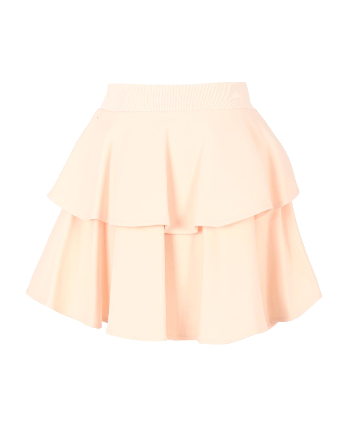 Dolce & Gabbana Pink Skirt For Girl With Logo - Pink