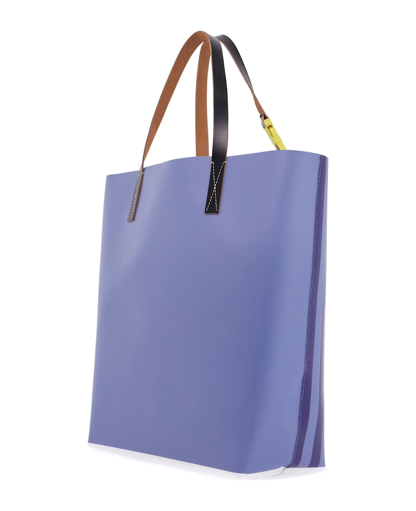 Marni Striped Tribeca Tote Bag - Opal/estateblue