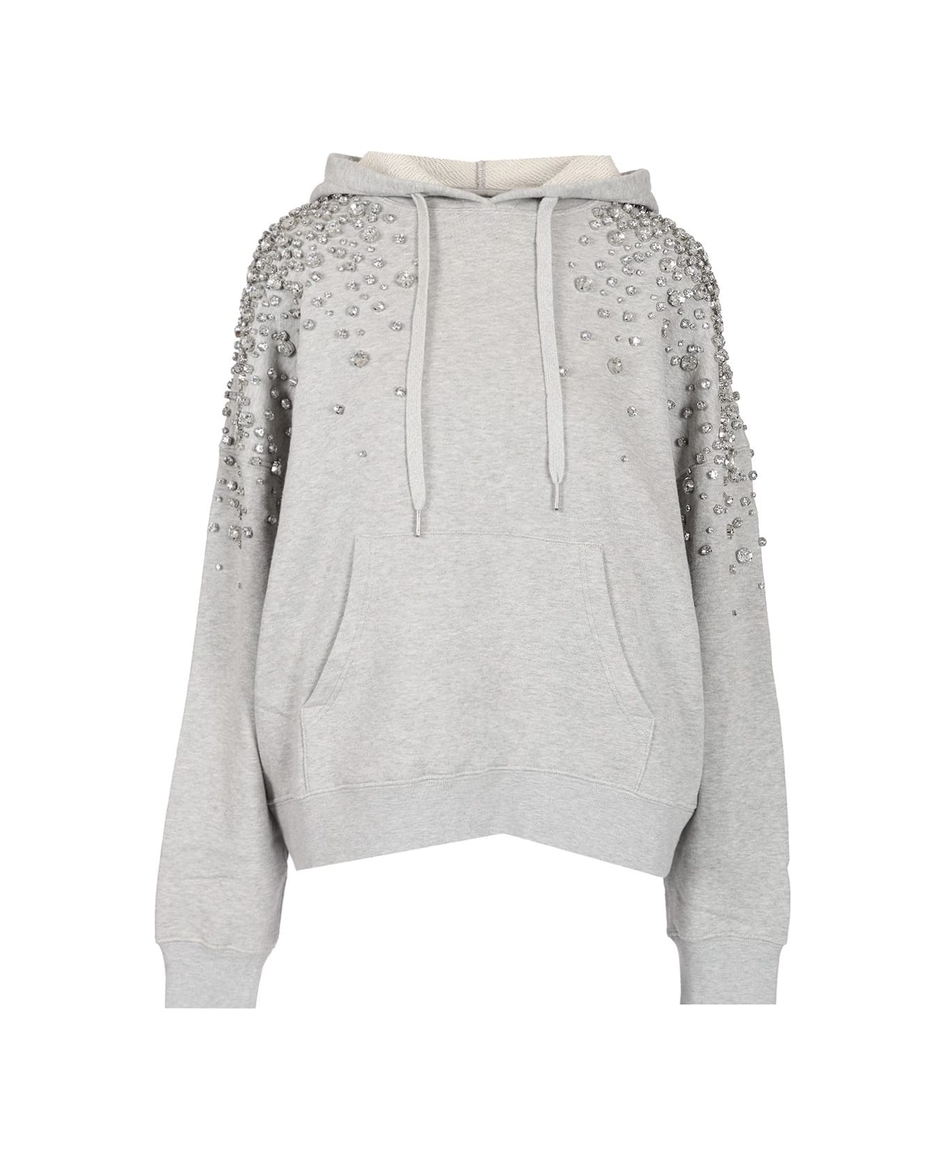 Golden Goose Grey Hoodie With Crystals - MULTICOLOUR