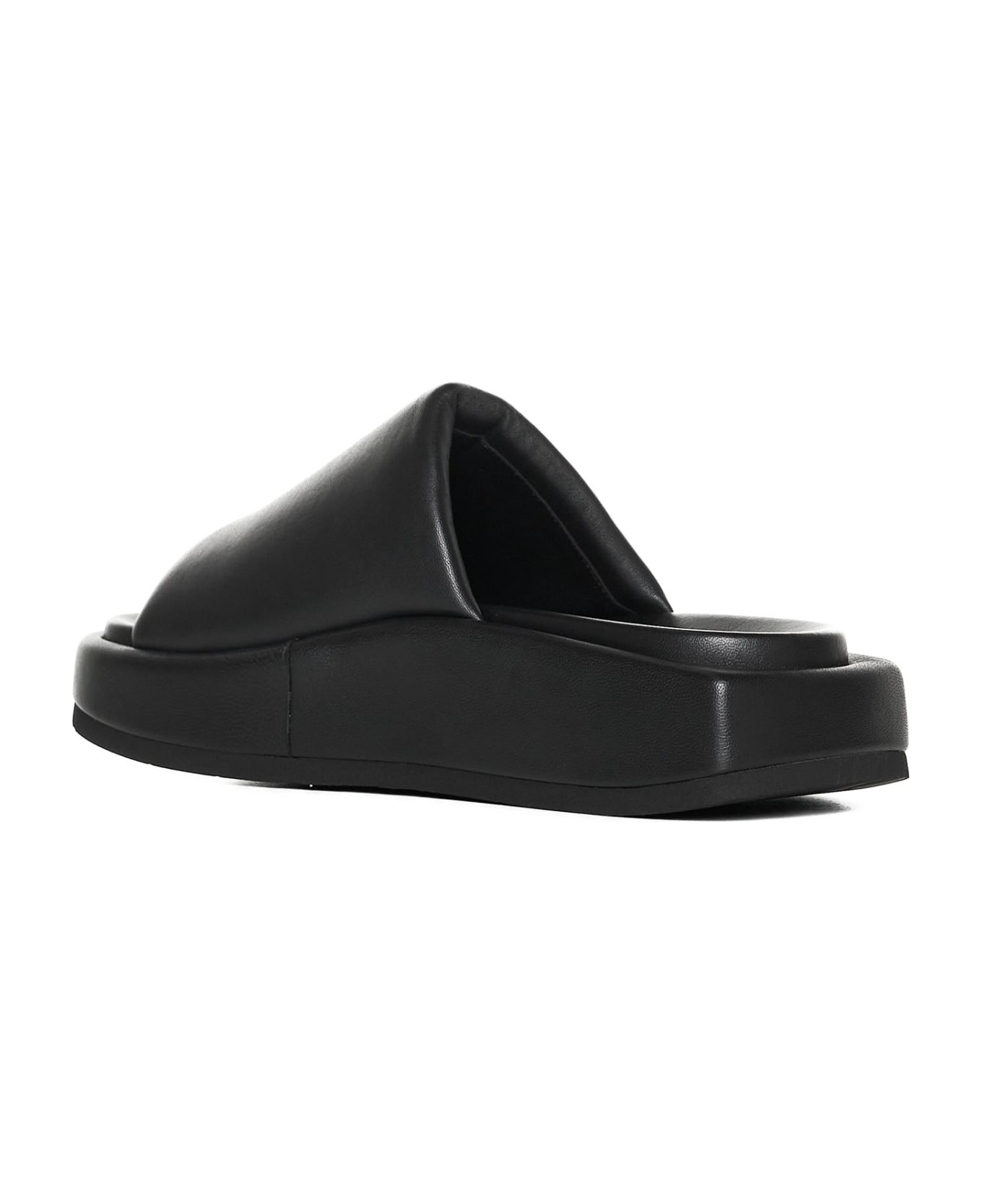 The Attico Mia Flatform Sandals - Black